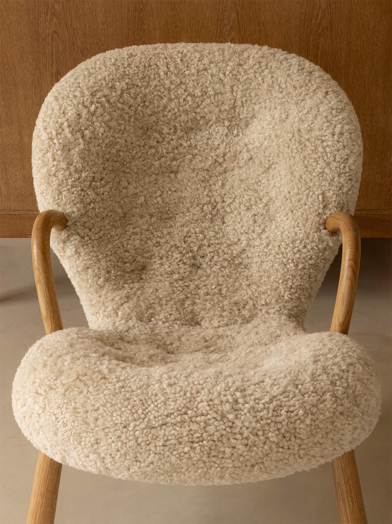 Pair of Arnold Madsen Sheepskin Clam Stools For Sale 7