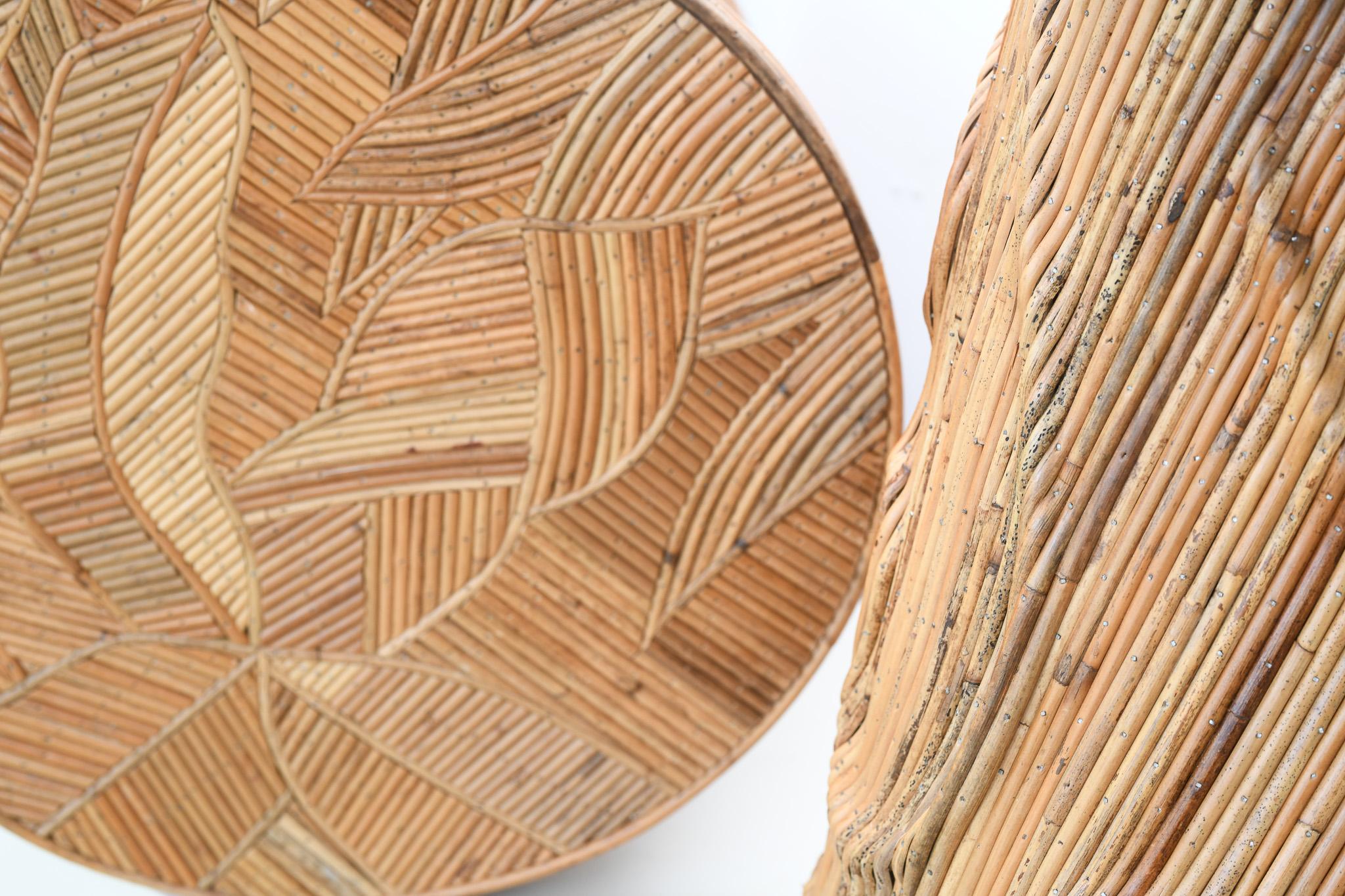 Rattan Coppia di  Tavolini in rattan organico Arra in vendita