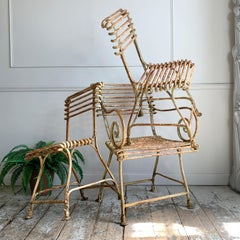 Pair of Arras Antique Lion Paw Garden Chairs