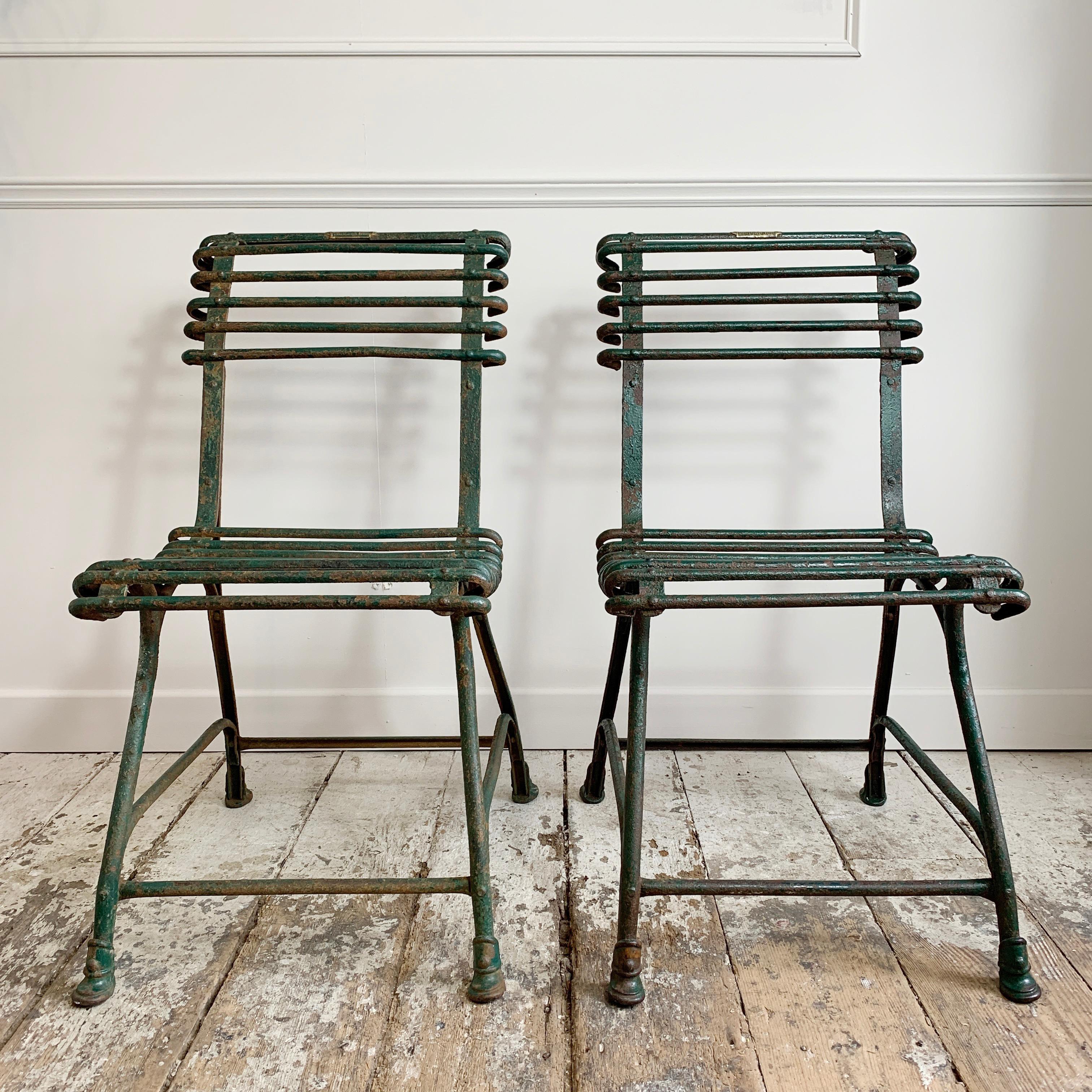 20th Century Pair of Arras Saint Sauveur Garden Chairs, circa 1910