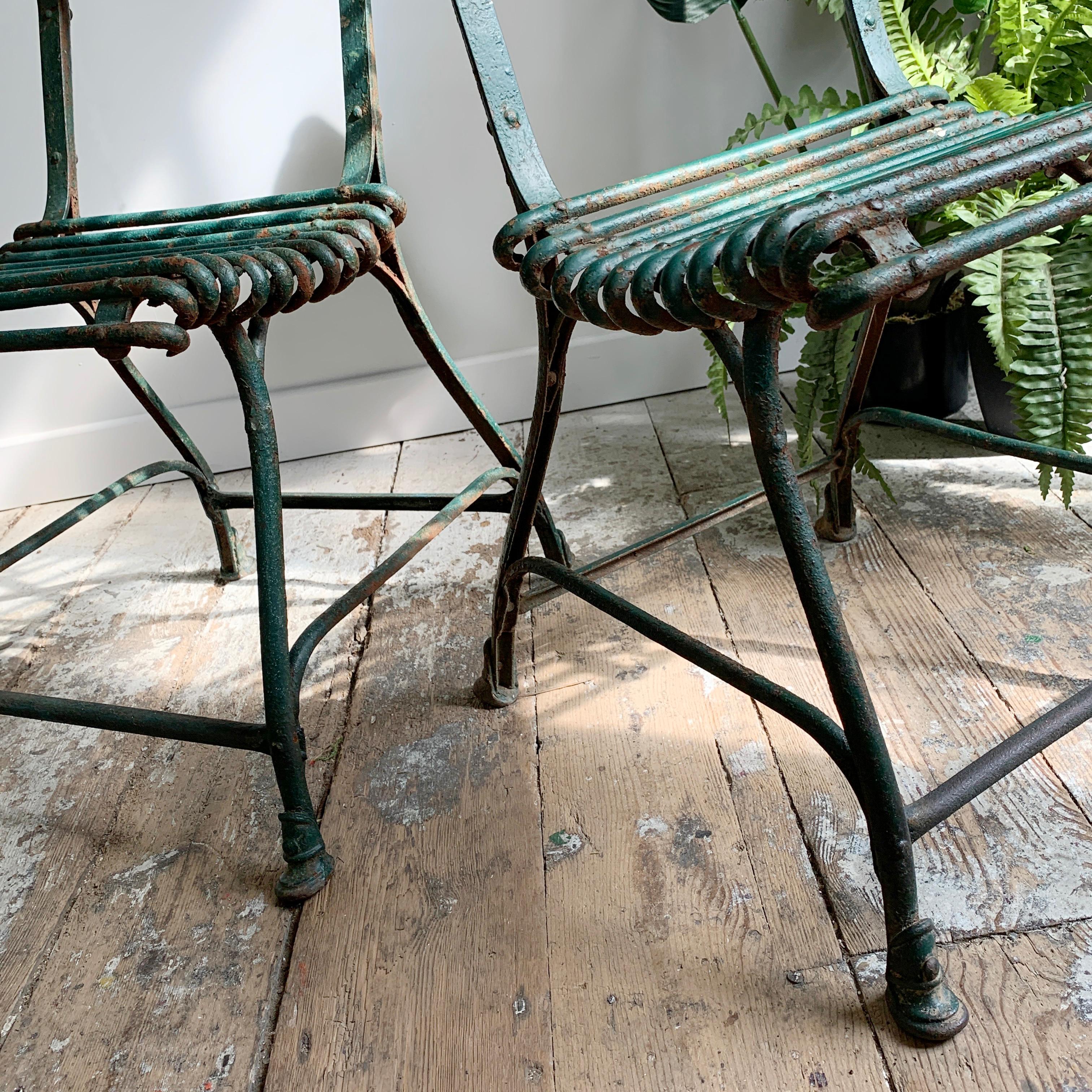 20th Century Pair of Arras Saint Sauveur Garden Chairs, circa 1910