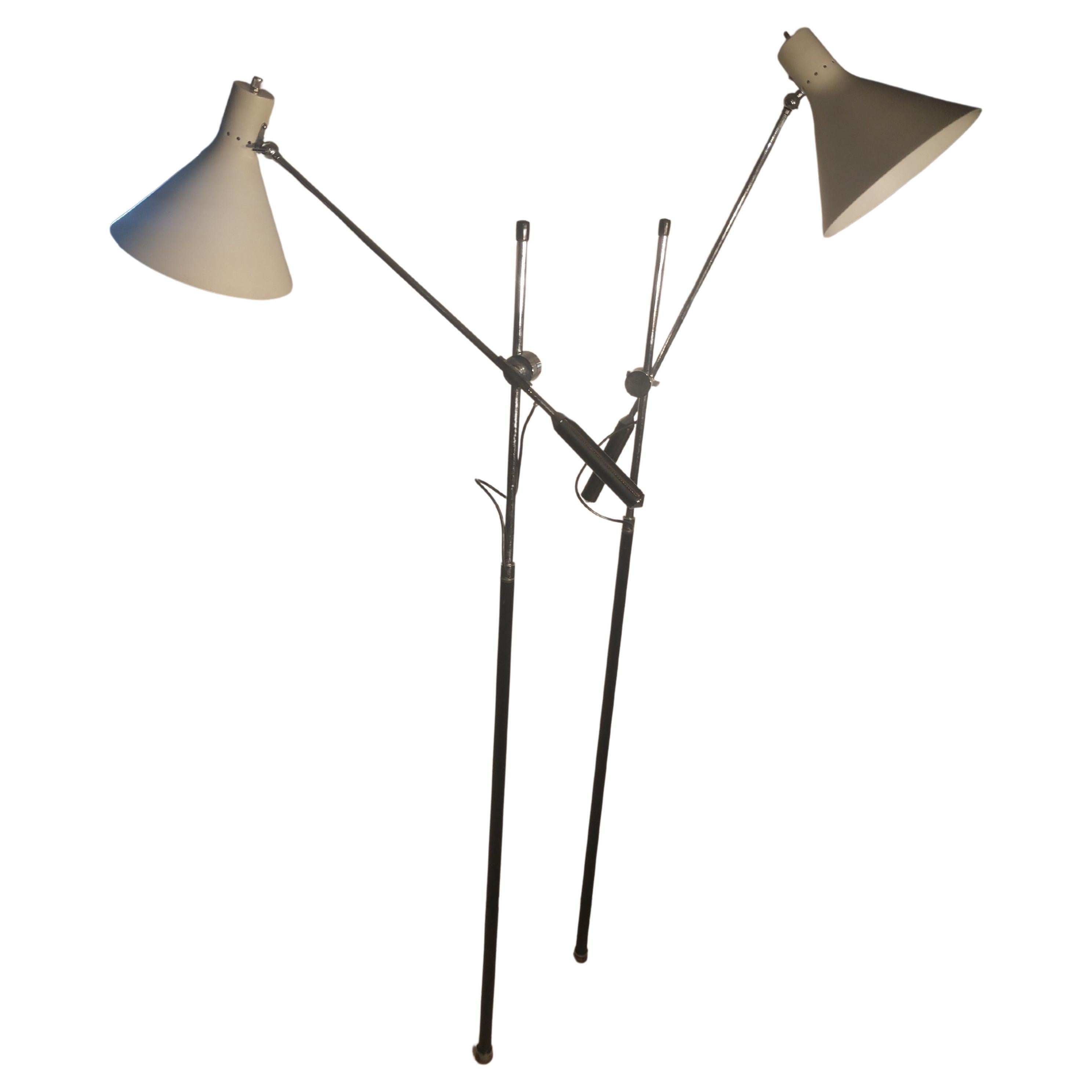 Paire de lampadaires Arredoluce mi-siècle moderne, Italie