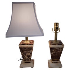 Pair of Art Deco 1930" Marble Table Lamps