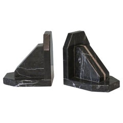 Pair of Art Deco 1930s Marble Bookends