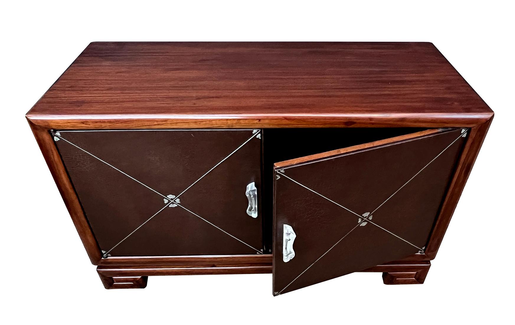Mid-20th Century Pair of Art Deco 1940's Grosfeld House Mahogany Low Cabinets For Sale