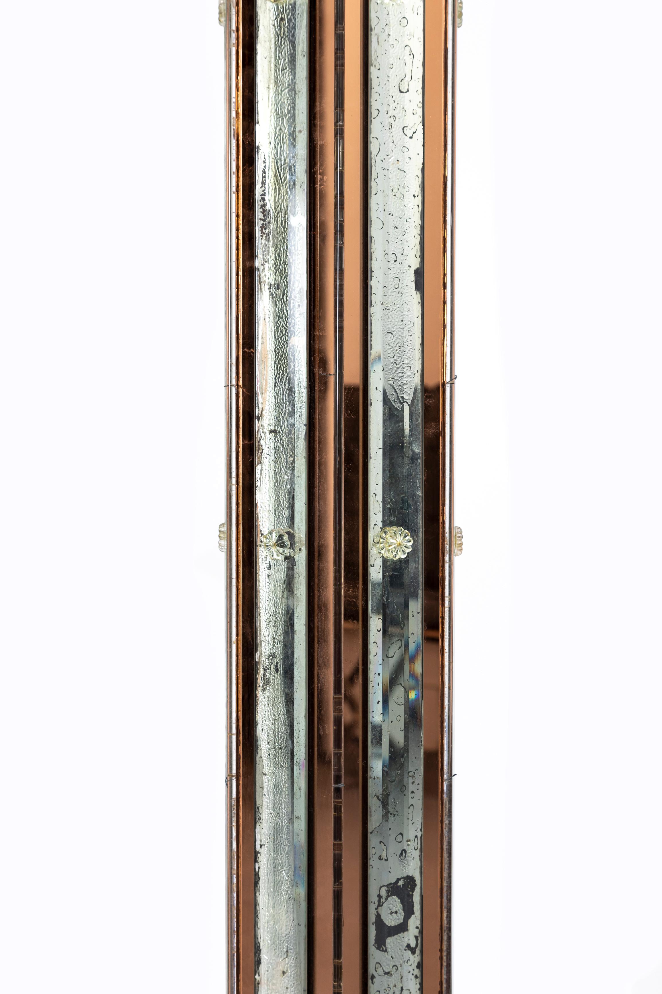 Coppia di lampade da terra Art Deco Mirror a 2 colori Attb. Maison Jansen in vendita 1