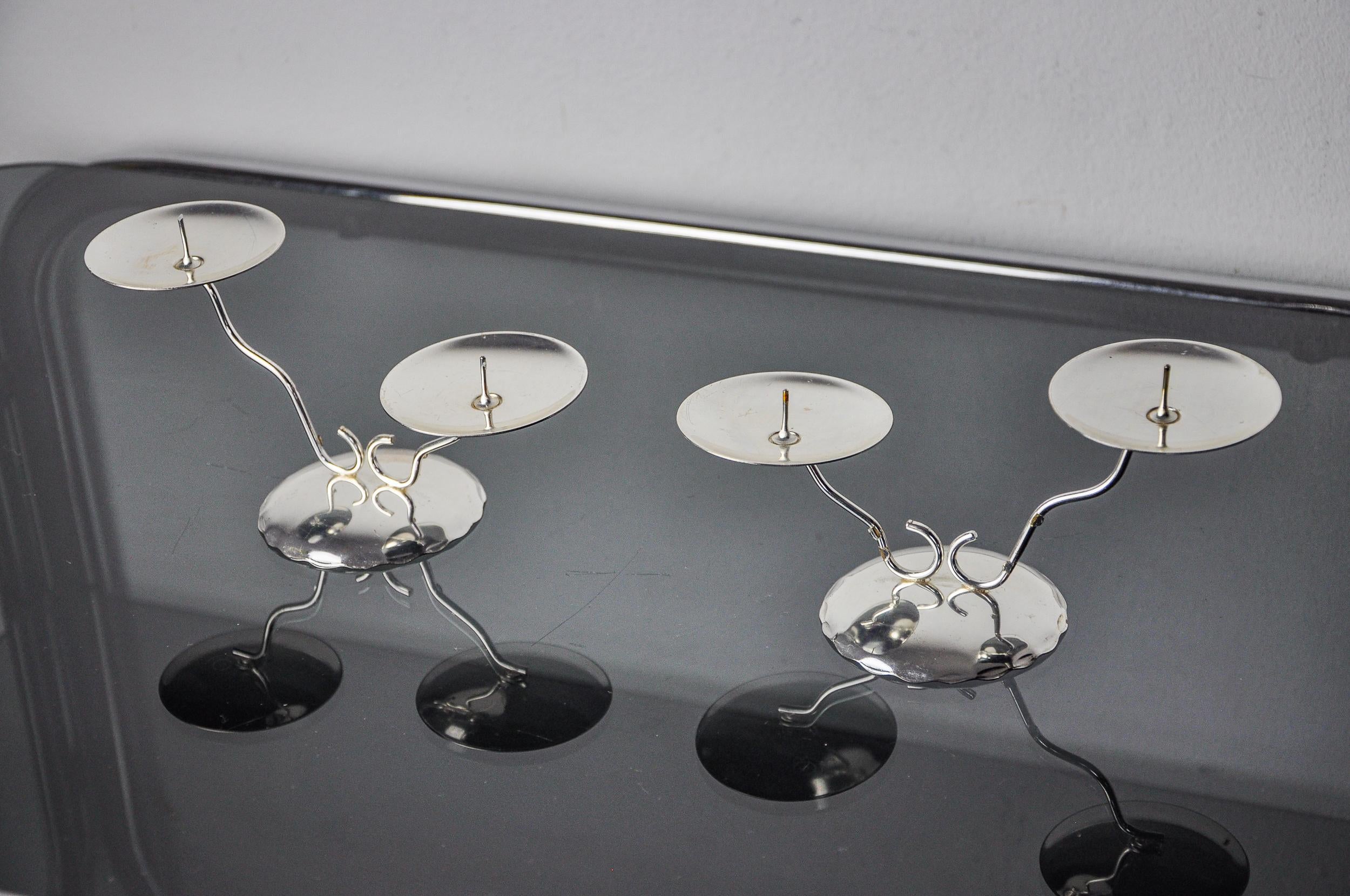 Espagnol Paire de chandeliers Art Déco à 2 feux, Espagne, 1980 en vente