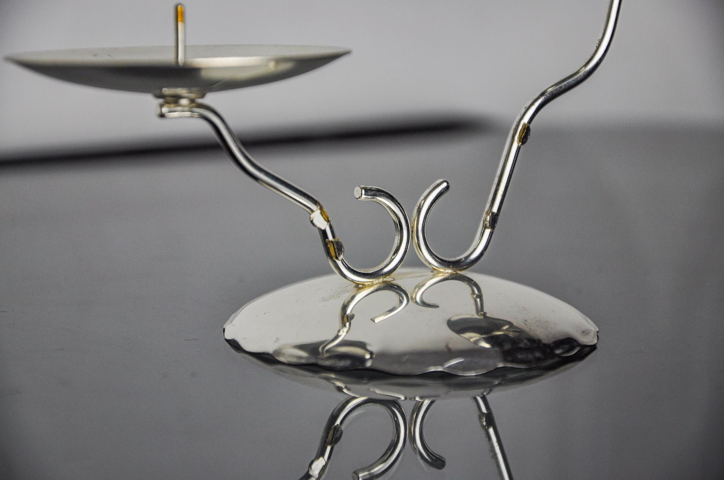 Fin du 20e siècle Paire de chandeliers Art Déco à 2 feux, Espagne, 1980 en vente