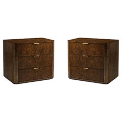 Pair of Art Deco 3 Drawer Nightstands