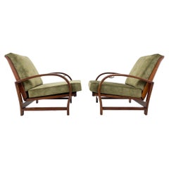 Pair of Art Deco Adjustable Armchairs, 1930's
