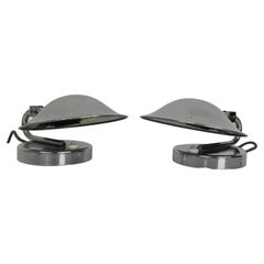 Pair of Art Deco Adjustable Chrome Table Lamps by Josef Hurka for Napako, 1930
s