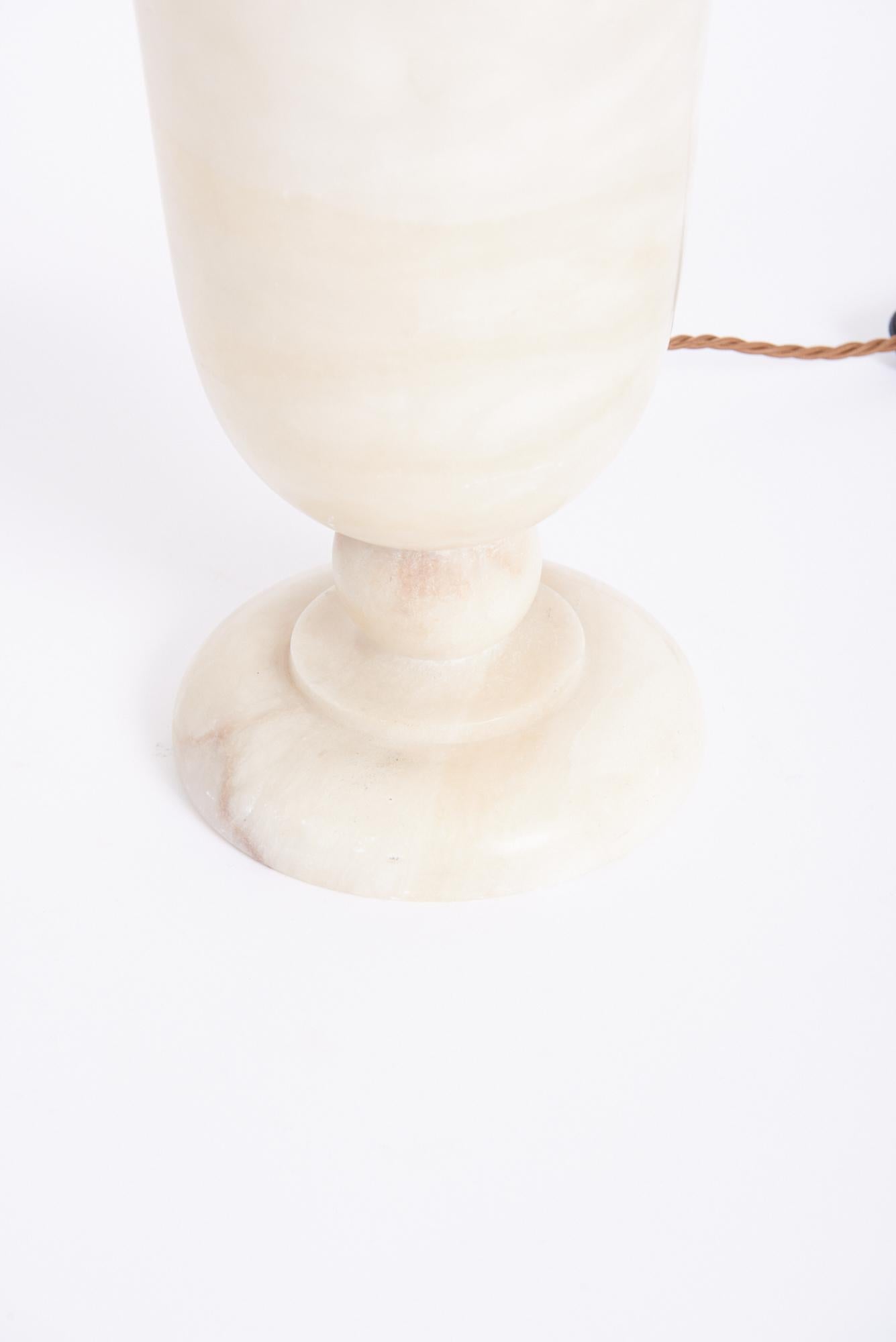 Pair of Art Deco Alabaster Urn Table Lamps 5