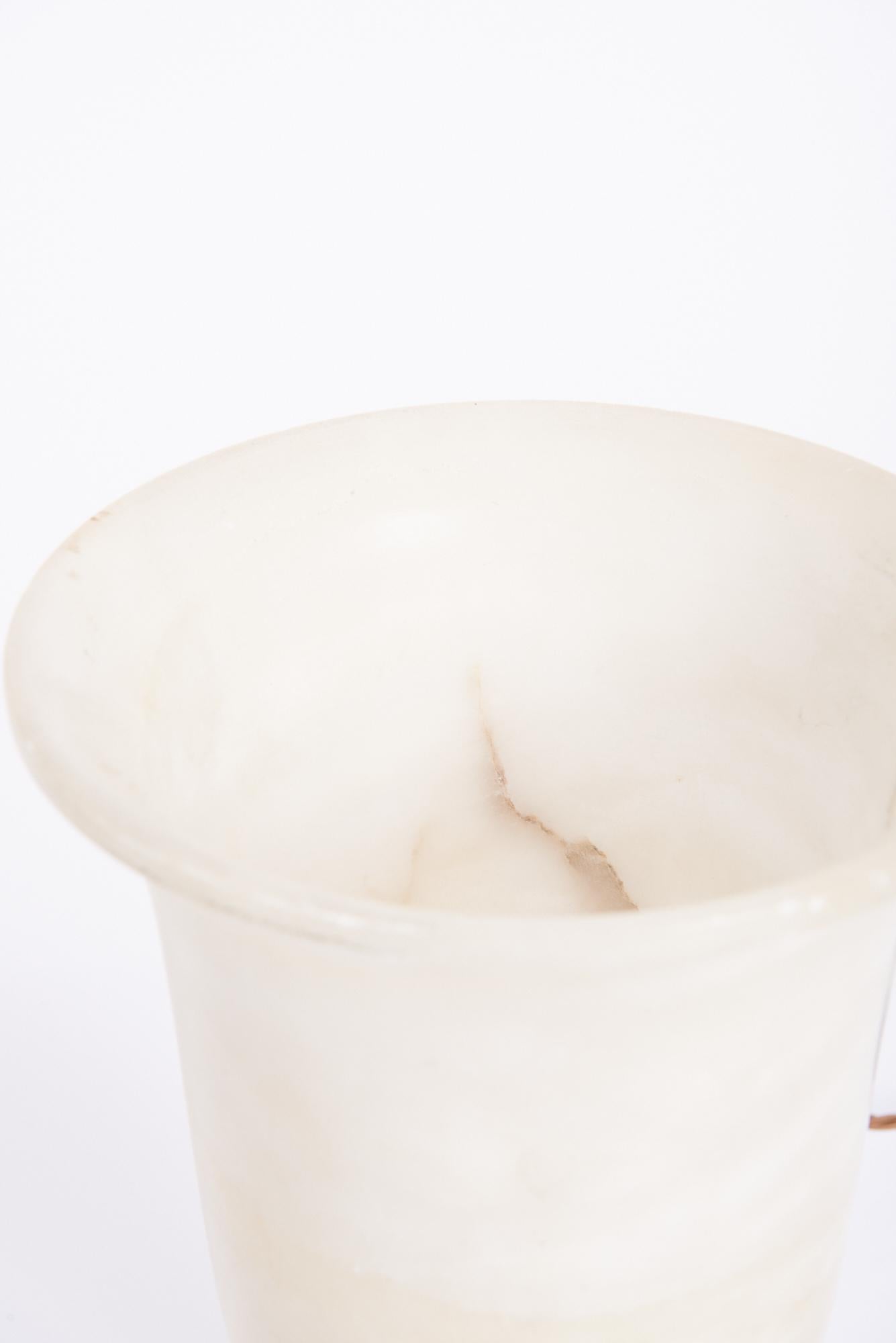 Pair of Art Deco Alabaster Urn Table Lamps 6