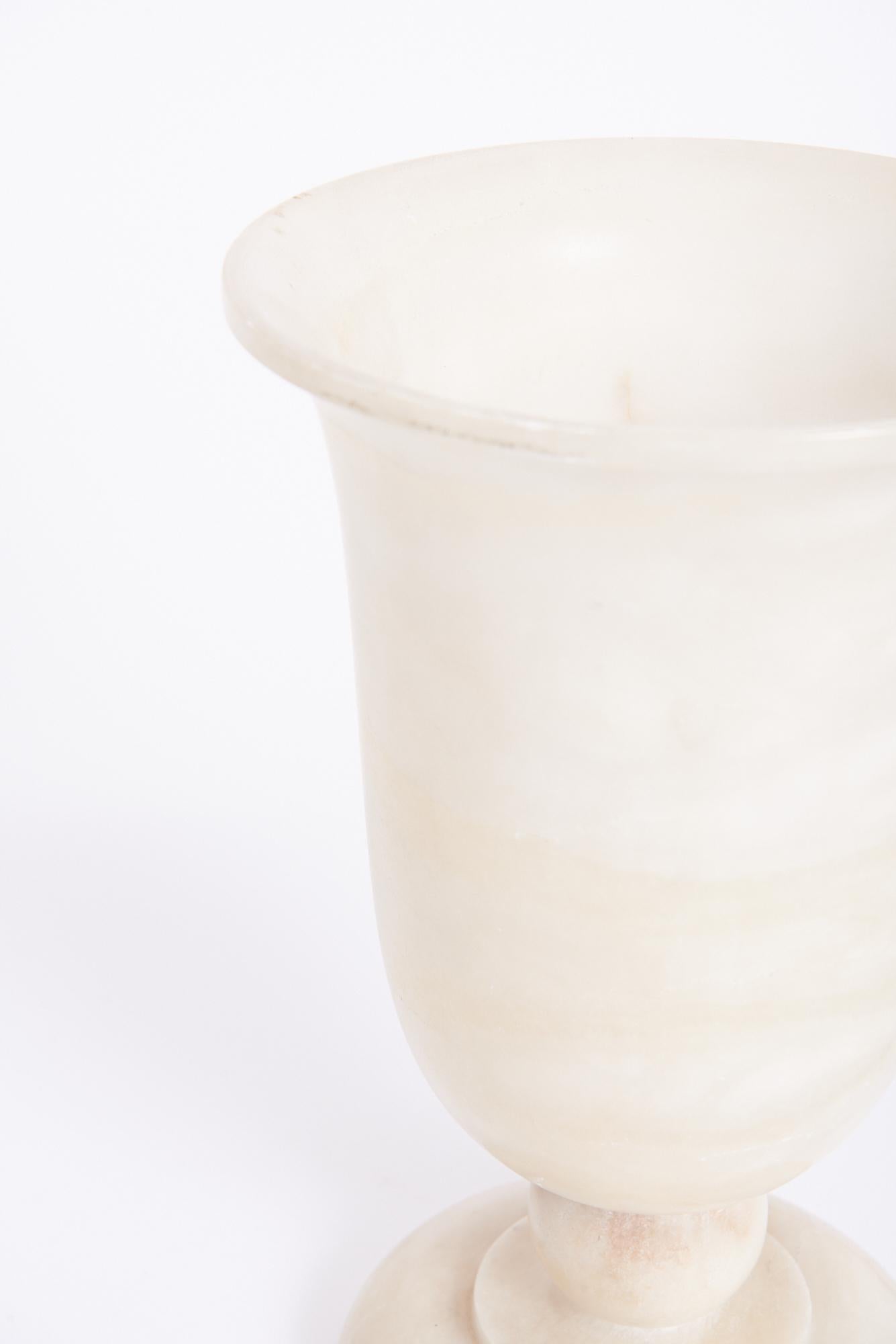 Pair of Art Deco Alabaster Urn Table Lamps 3