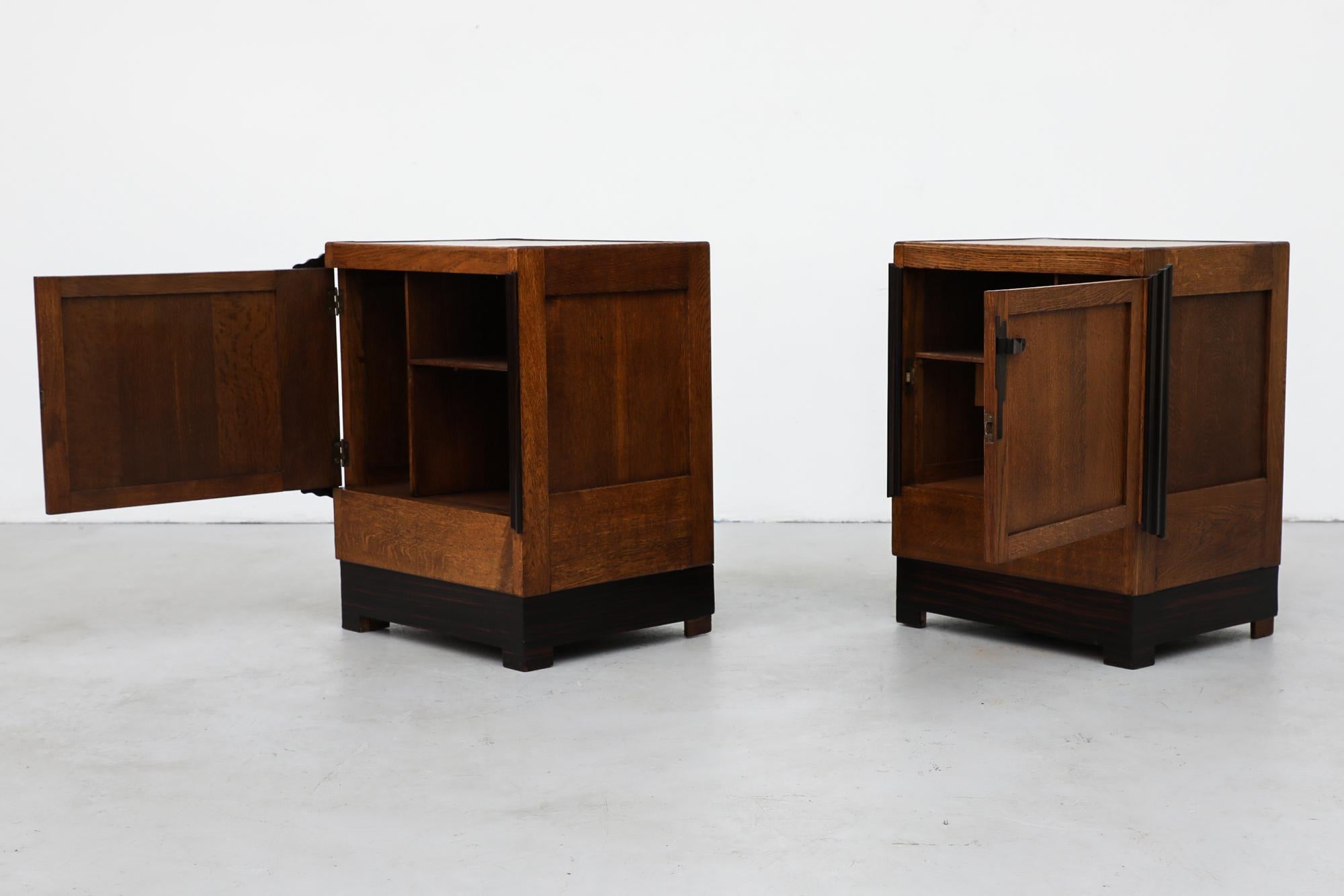 Pair of Art Deco Amsterdam School Cabinets In Good Condition In Los Angeles, CA