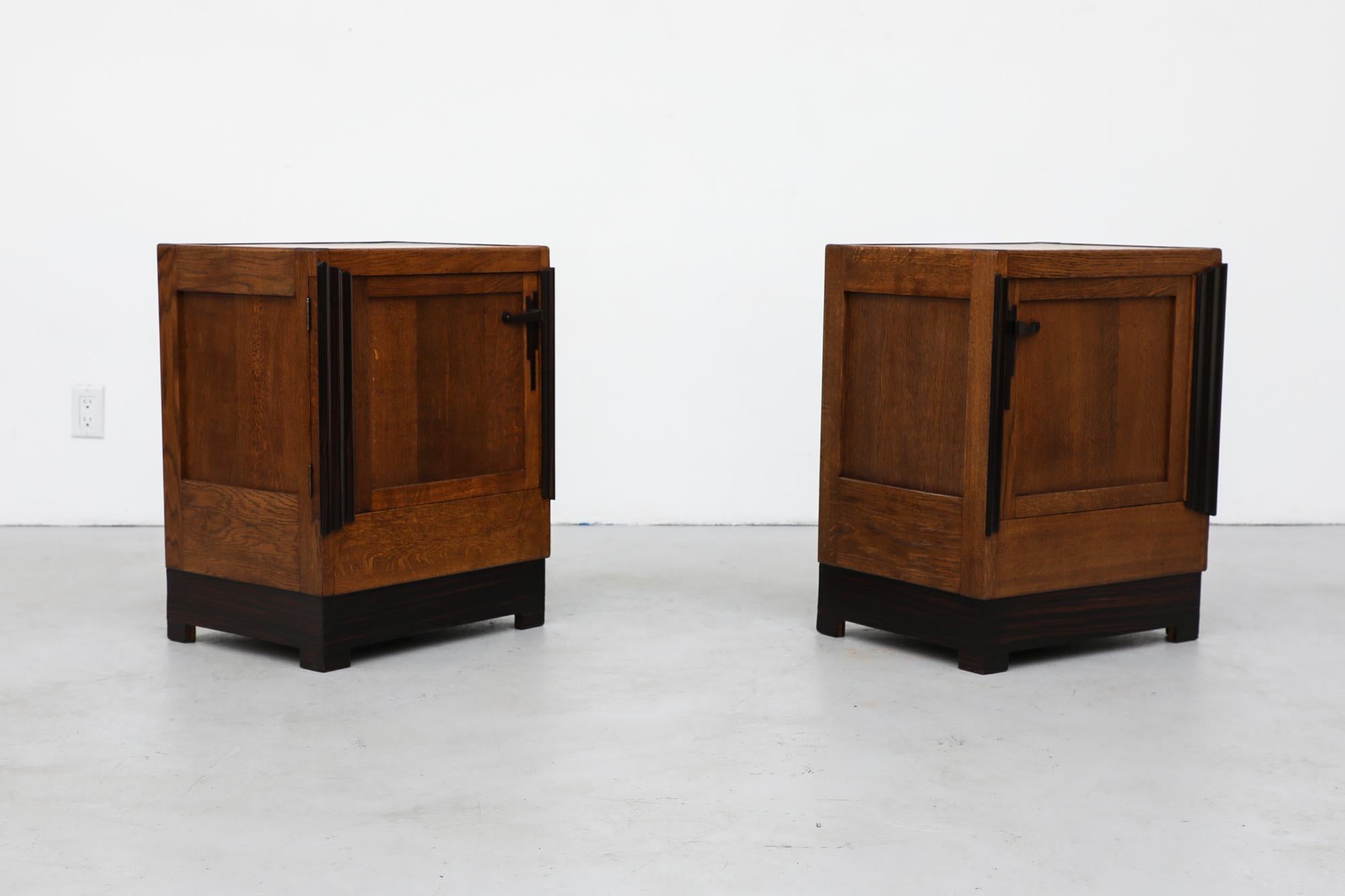 Mid-20th Century Pair of Art Deco Amsterdam School Cabinets