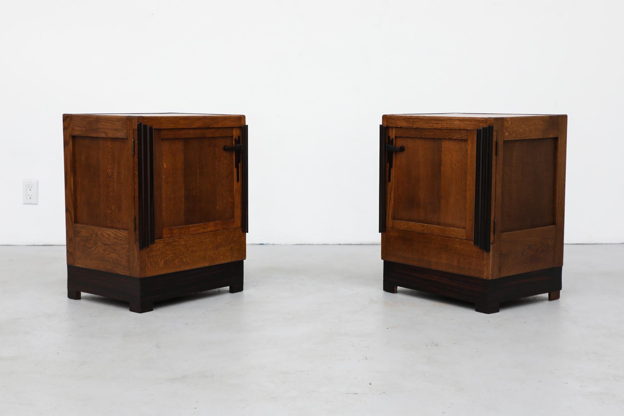 Ebony Pair of Art Deco Amsterdam School Cabinets