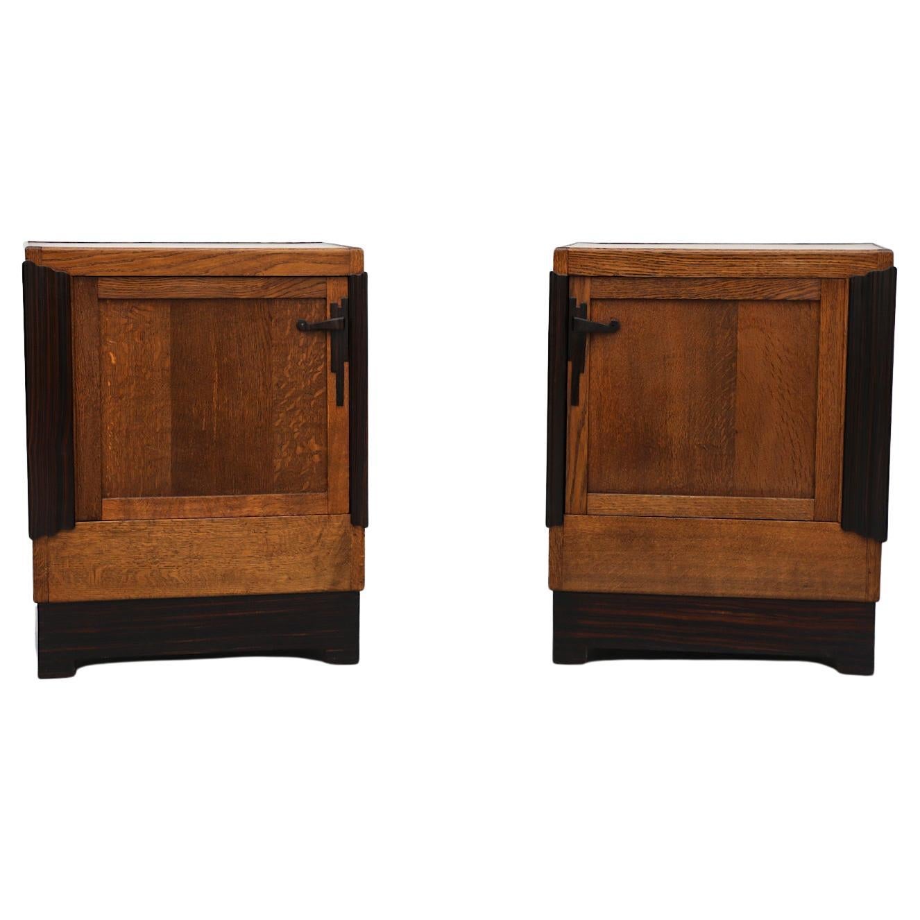 Pair of Art Deco Amsterdam School Cabinets