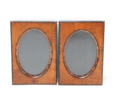 Pair of Art Deco Amsterdamse School Batik Wooden Picture Frames by Louis Bogtman