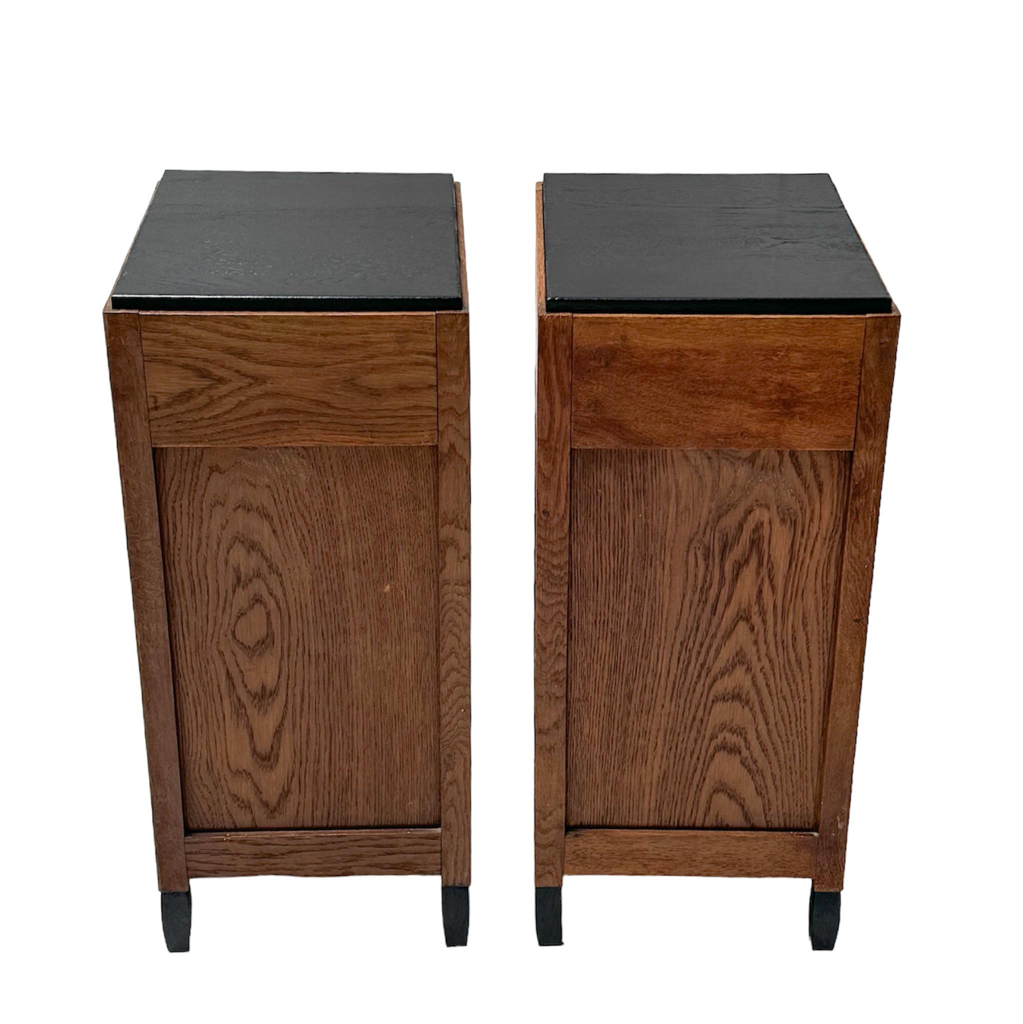 Pair of Art Deco Amsterdamse School Nightstands or Bedside Tables, 1920s 6