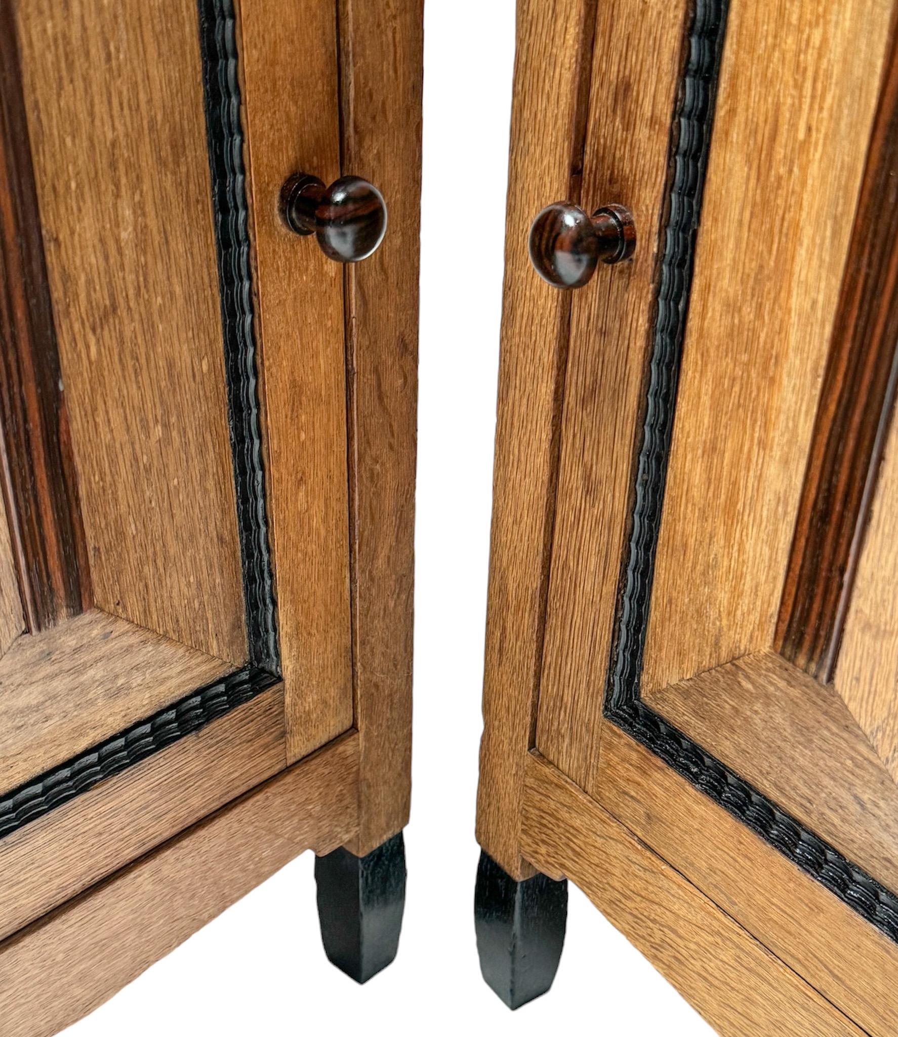 Pair of Art Deco Amsterdamse School Nightstands or Bedside Tables, 1920s 8