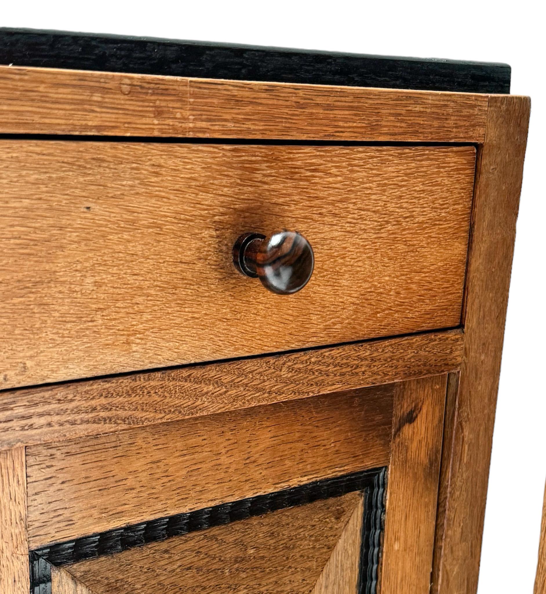 Pair of Art Deco Amsterdamse School Nightstands or Bedside Tables, 1920s 9