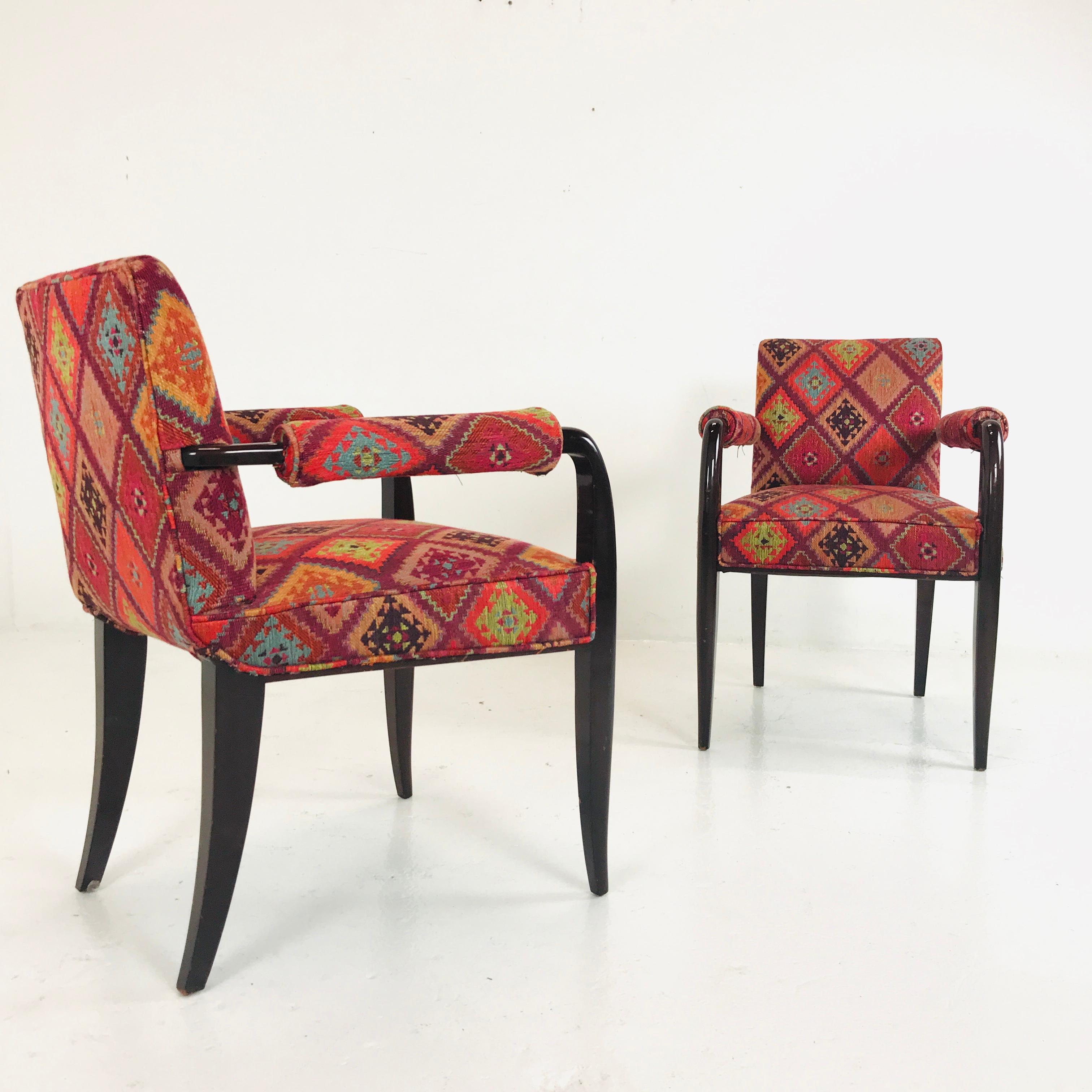 American Pair of Art Deco Armchairs