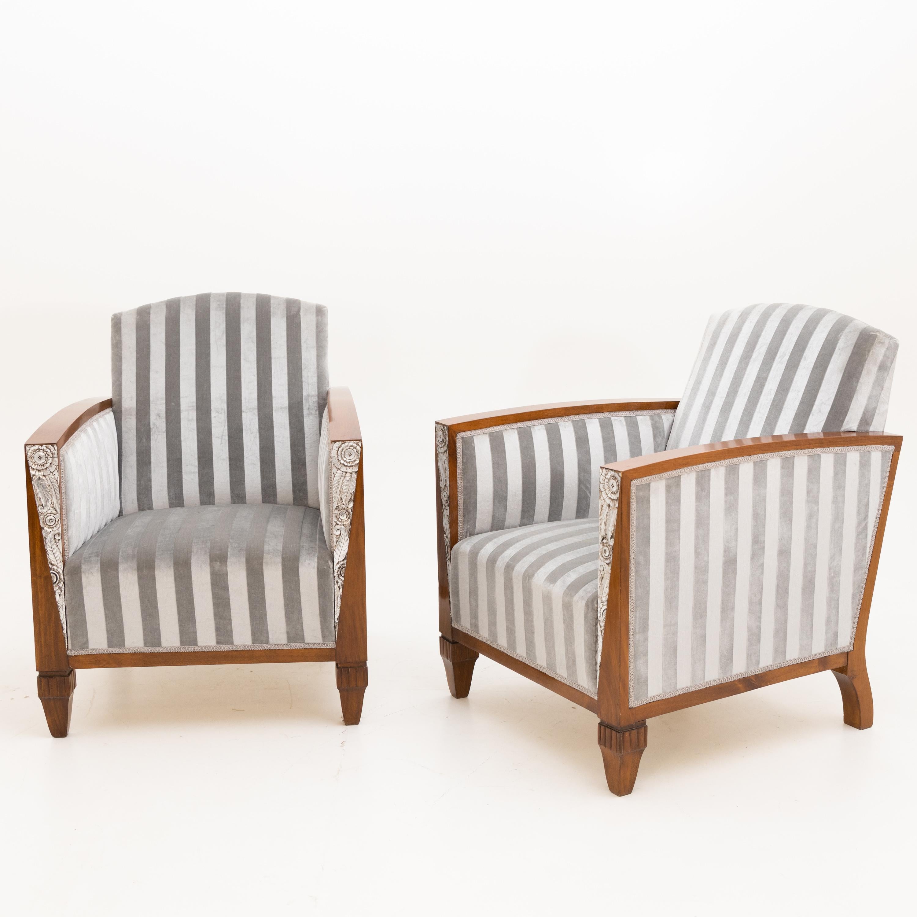 French Pair of Art Deco Armchair, France, circa 1925