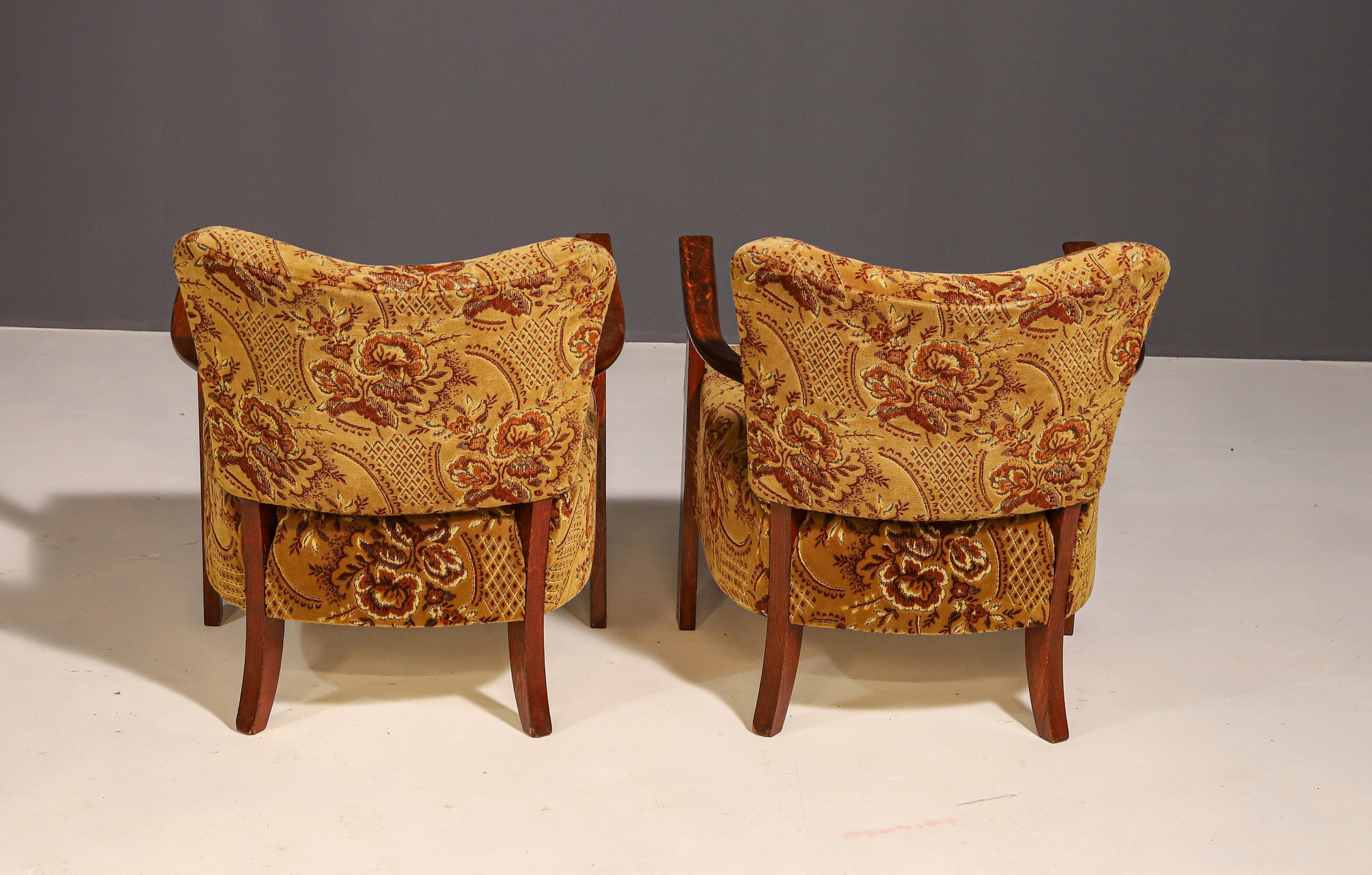 Pareja de sillones ART DECO, años 30, Europa Central siglo XX