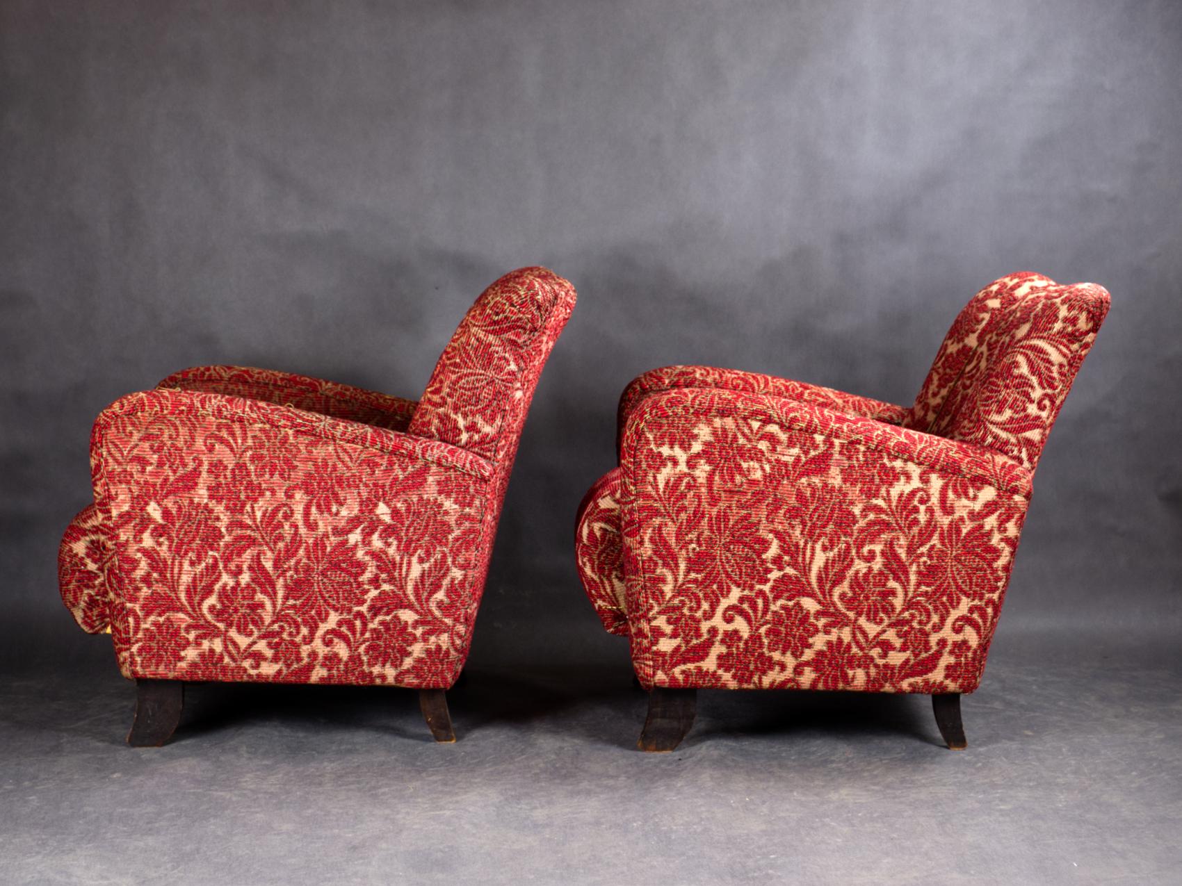 Pair of Art Deco Armchairs, 1930s For Sale 4