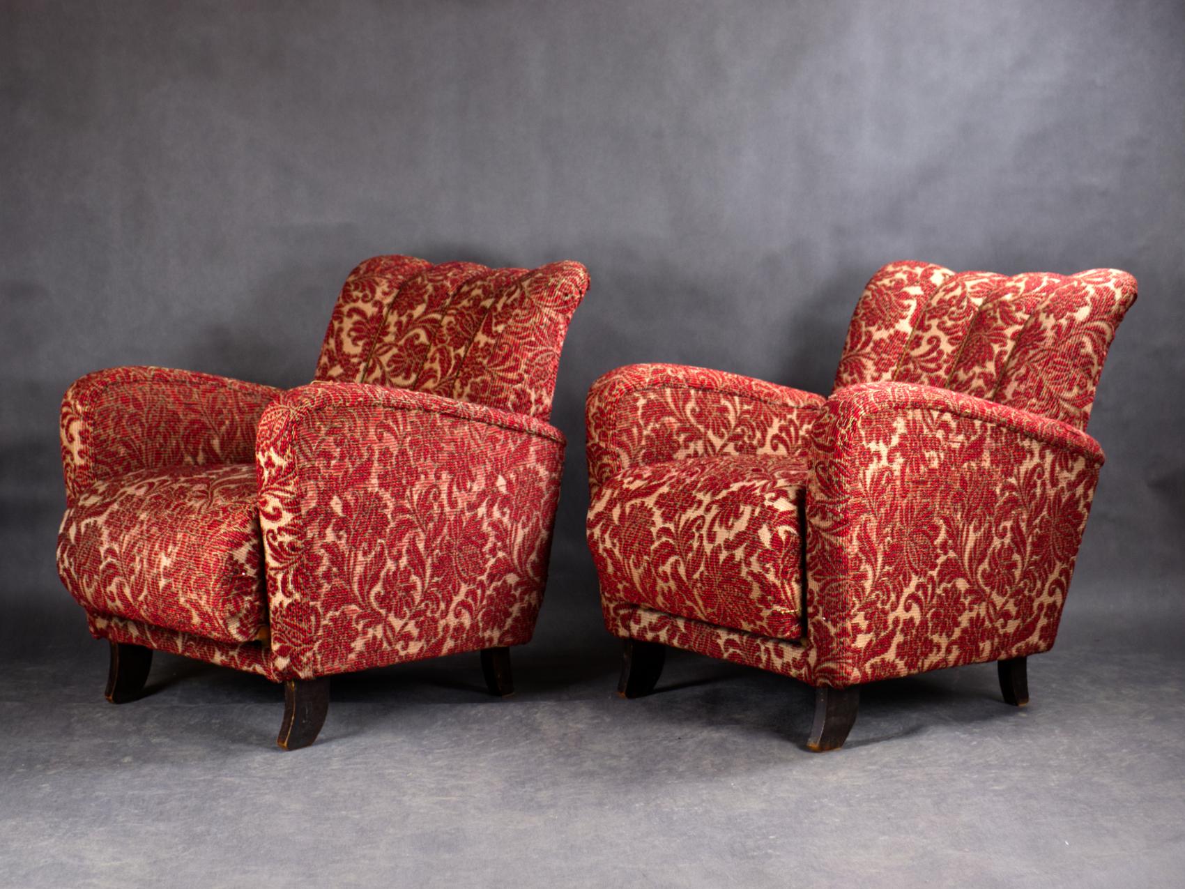 Pair of Art Deco Armchairs, 1930s For Sale 5