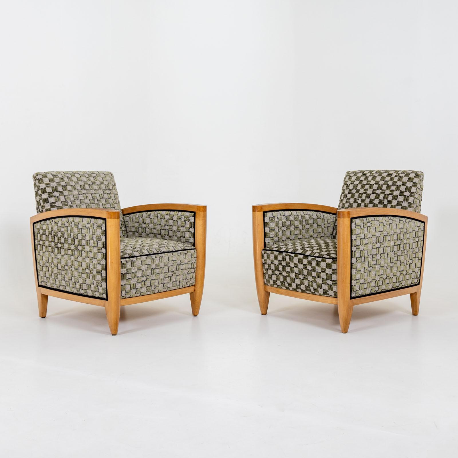 French Pair of Art Deco Armchairs, 1930s For Sale