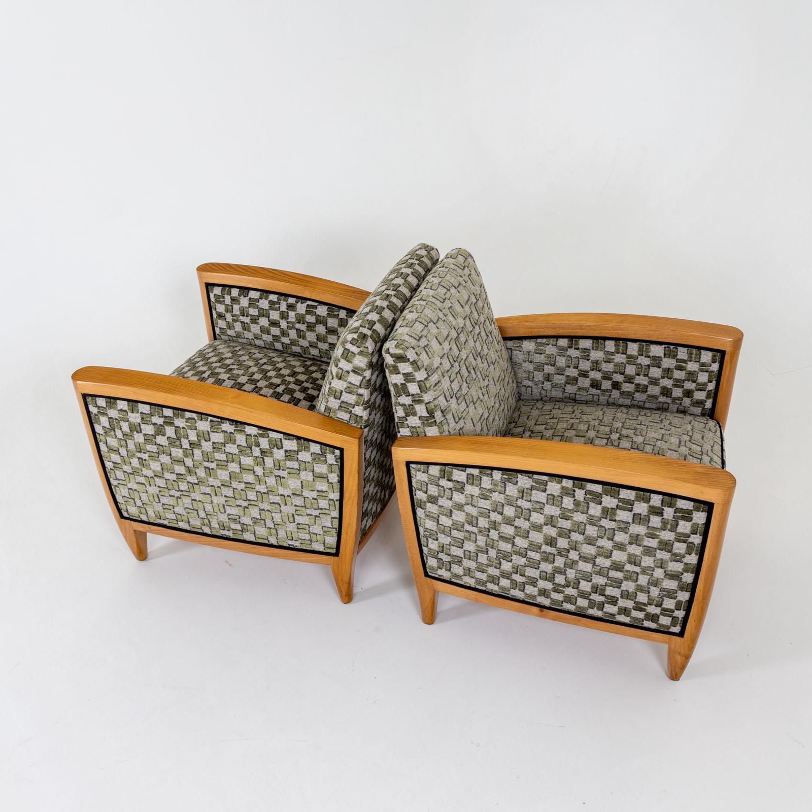 Mid-20th Century Pair of Art Deco Armchairs, 1930s For Sale