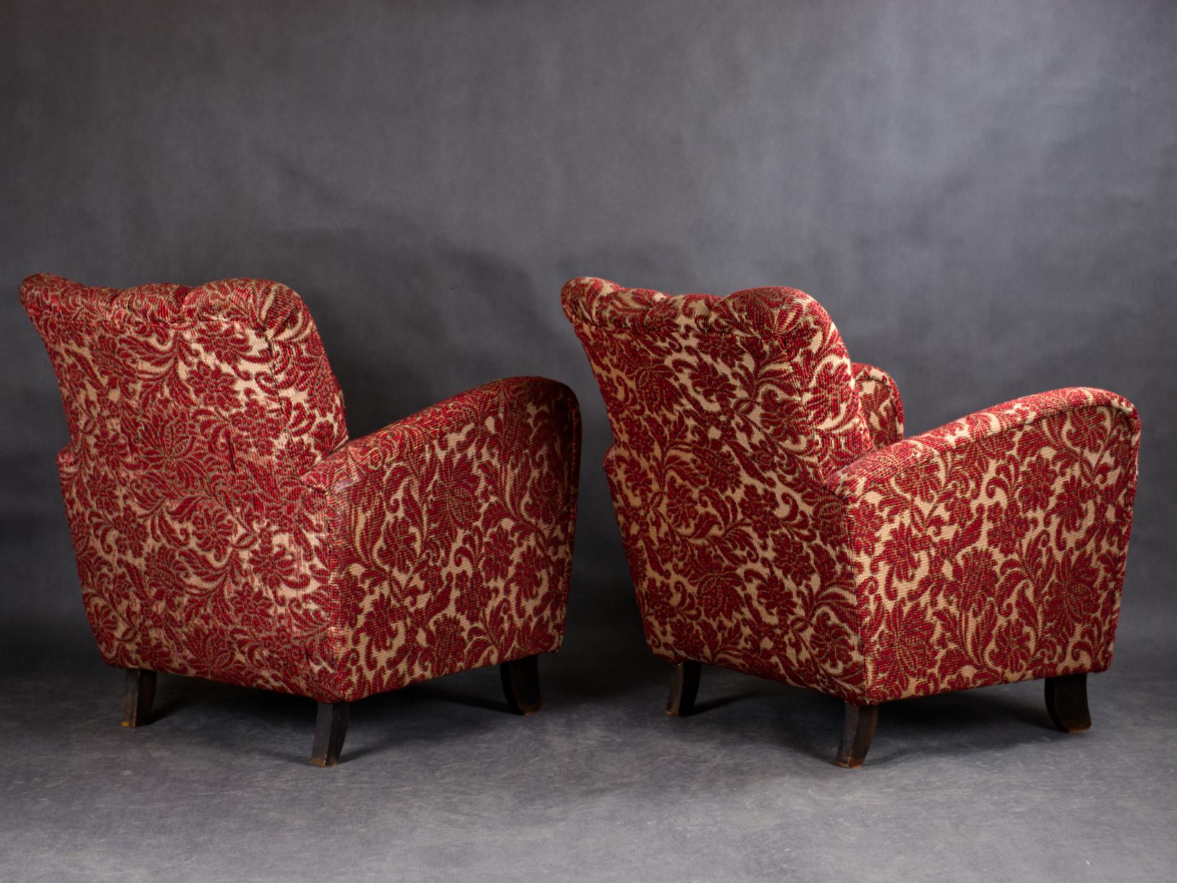 Pair of Art Deco Armchairs, 1930s For Sale 1