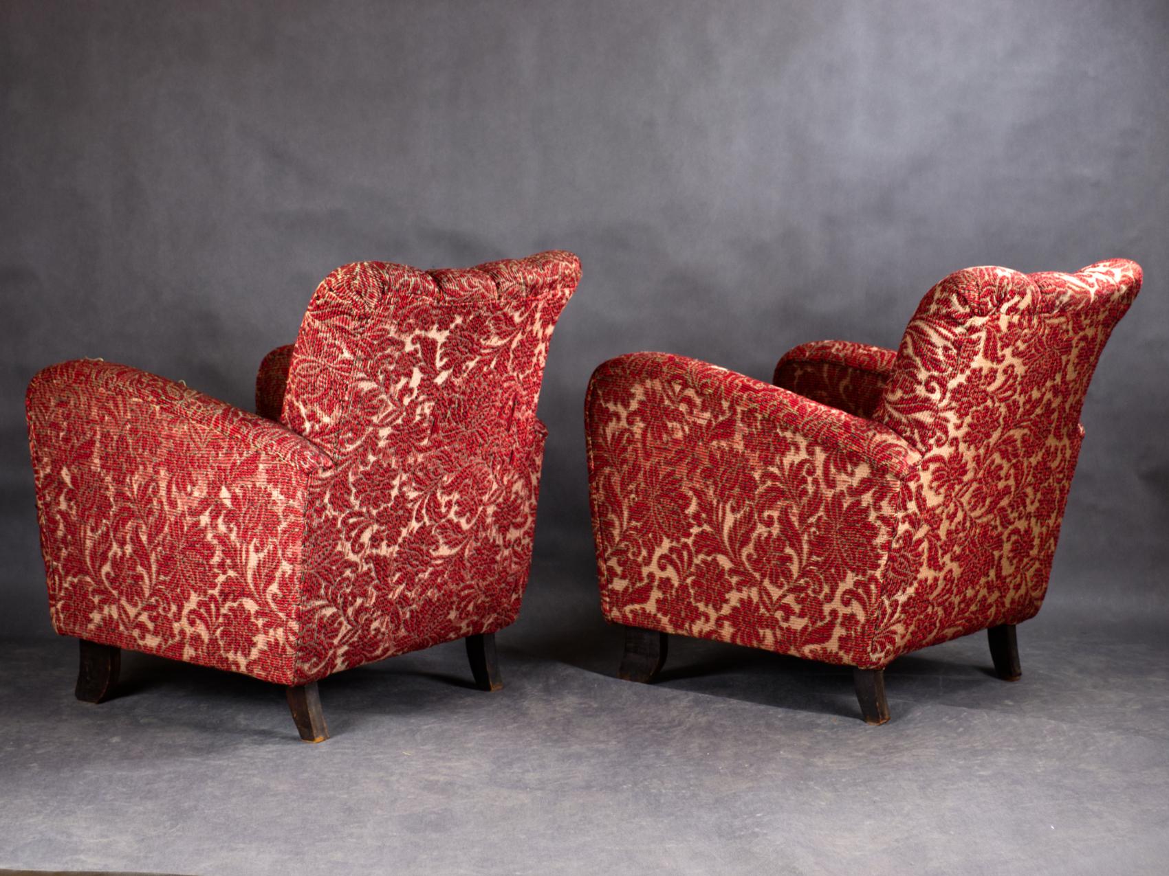 Pair of Art Deco Armchairs, 1930s For Sale 3