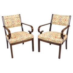 Pair of Art Deco Armchairs Attributed to Fritz Hansen