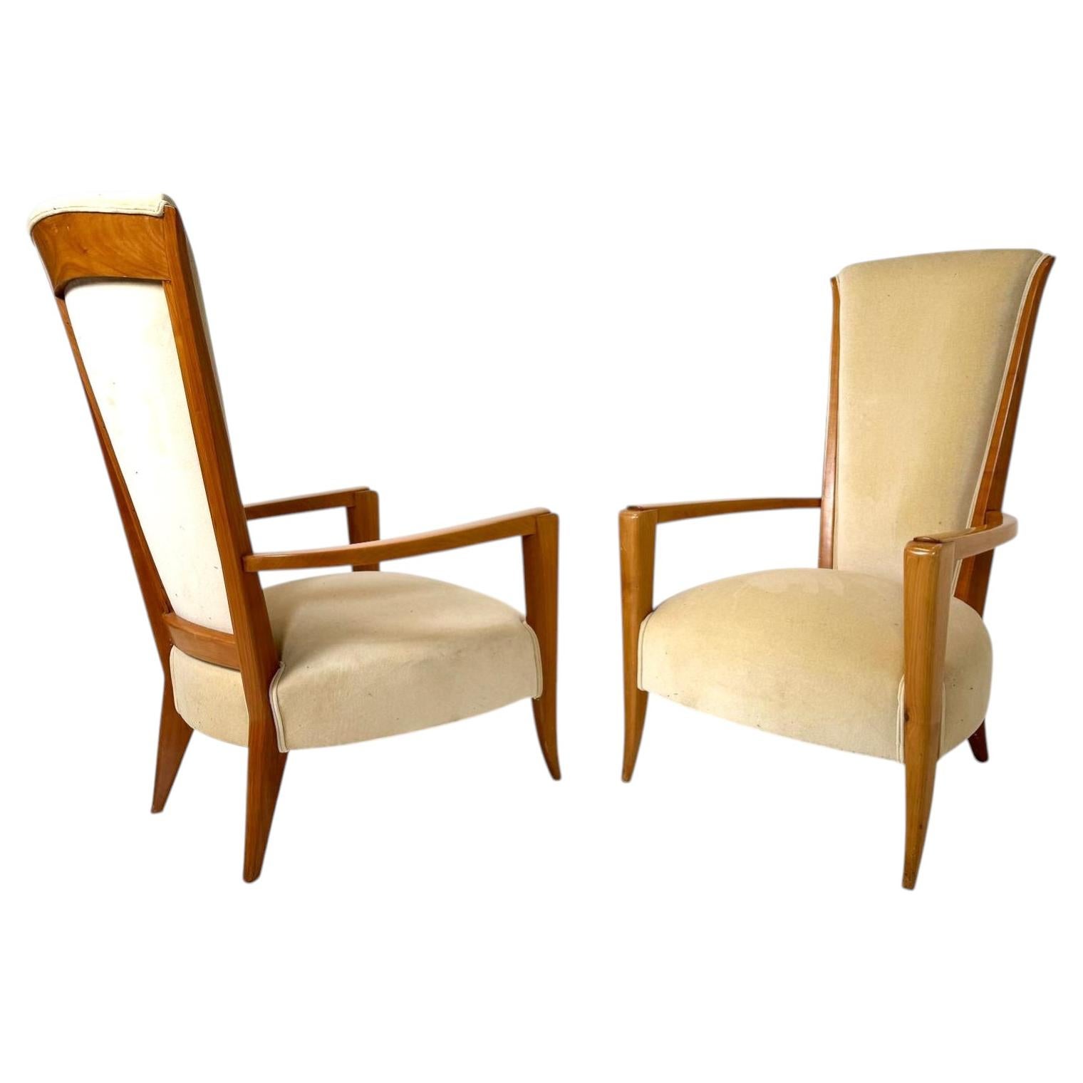 Pair of Art Deco Armchairs by André Sol, France