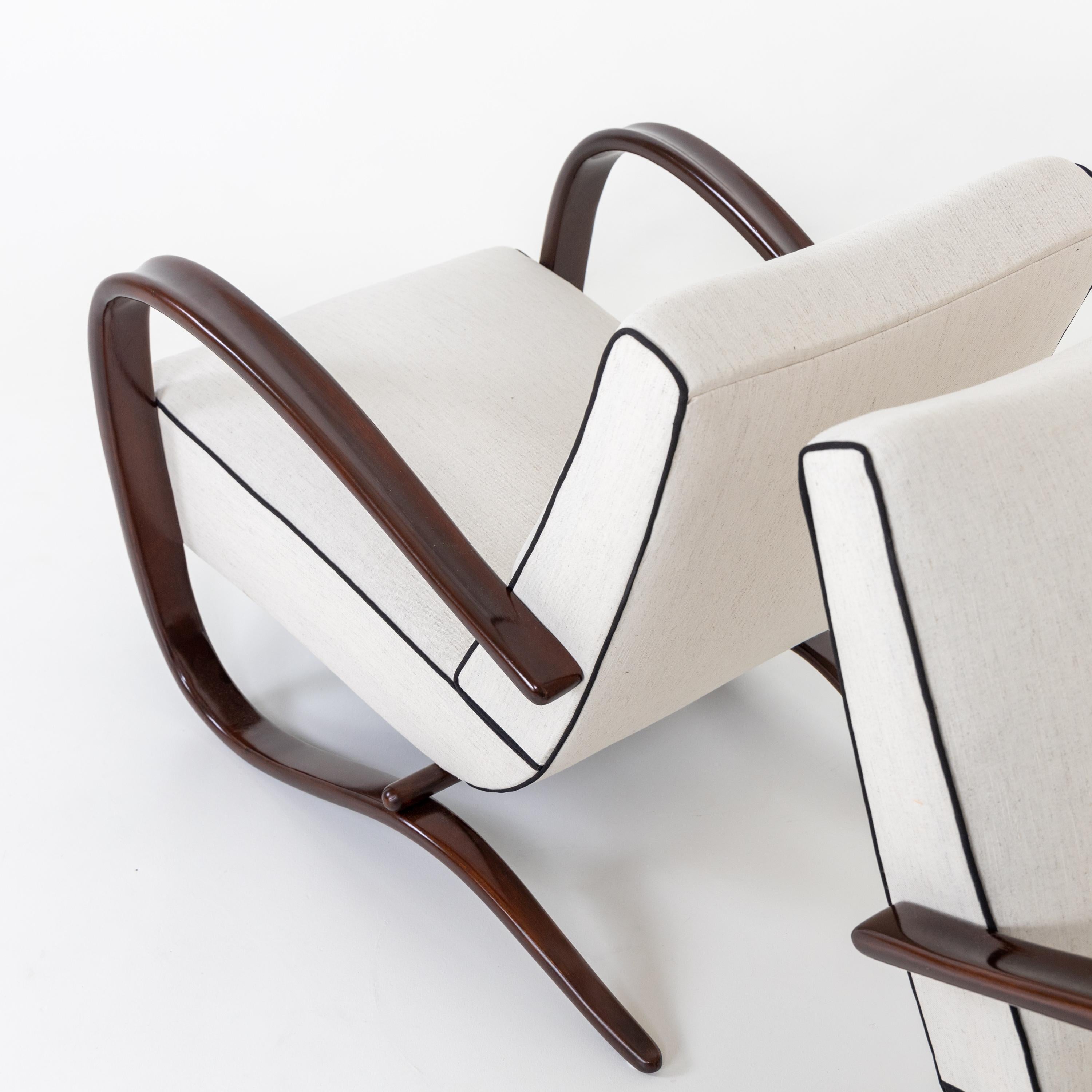 Pair of Art Deco Armchairs by Jindrich Halabala 1