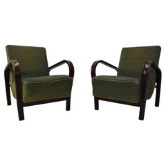 Pair of Art Deco Armchairs by Kropacek and Kozelka, 1930's.