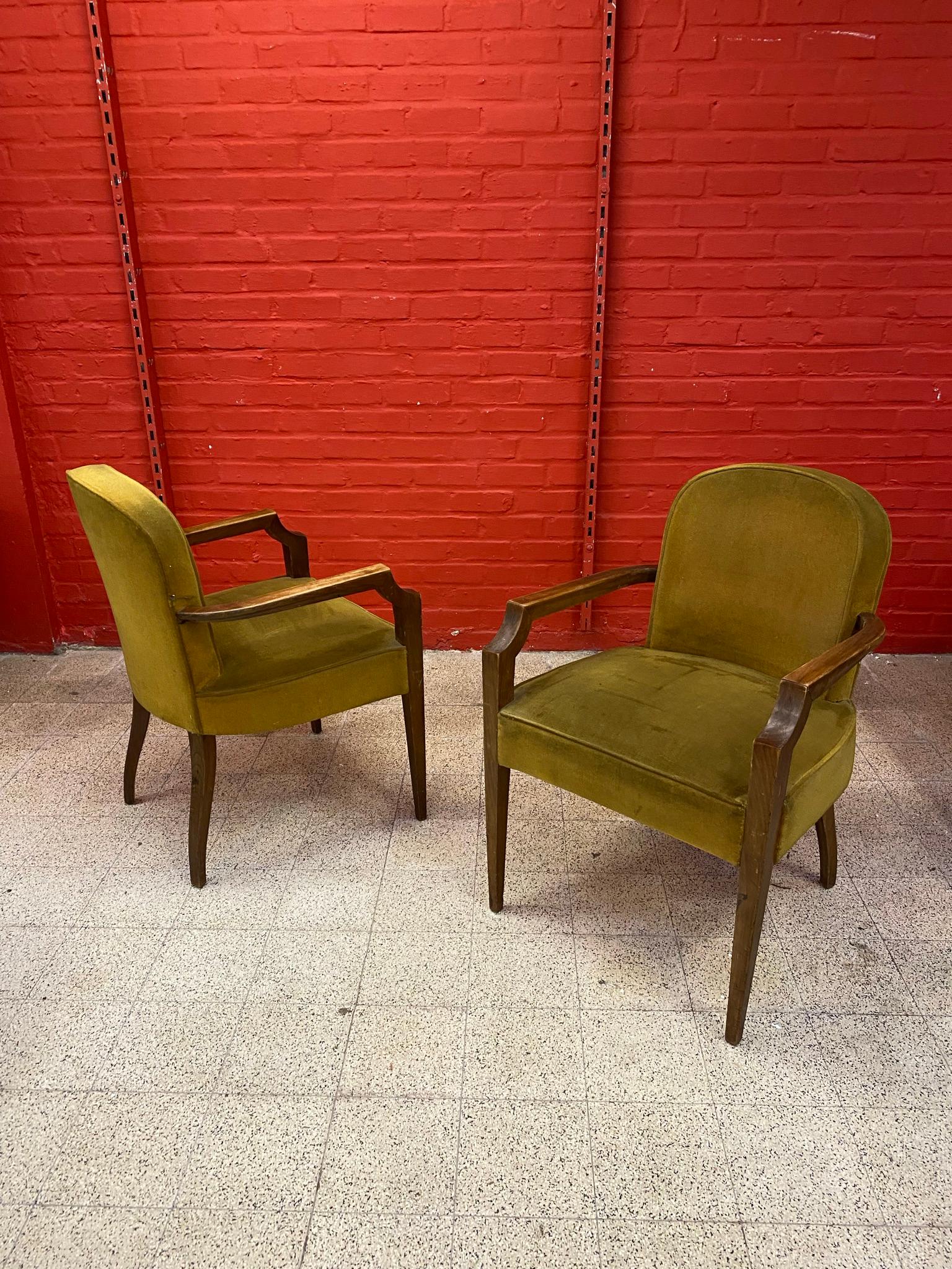 Pair of Art Deco Armchairs circa 1930 5