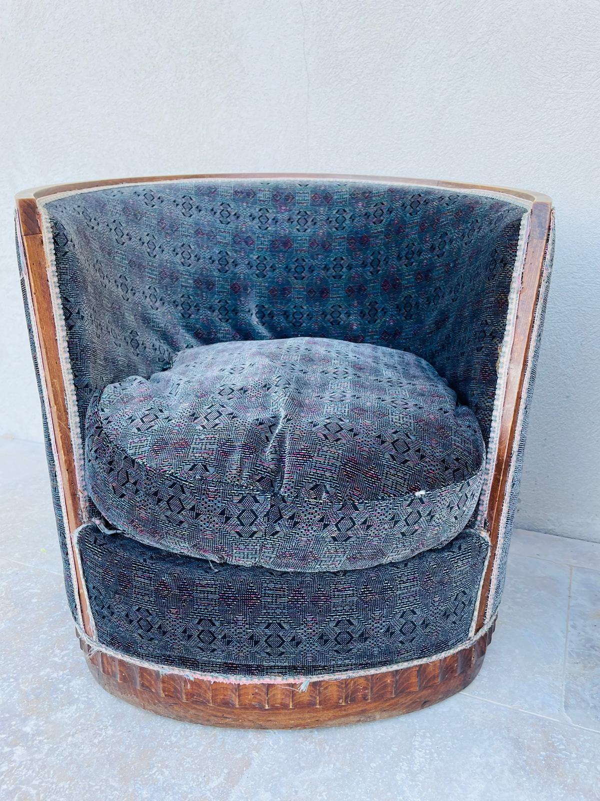 Francese Coppia di poltrone Art Déco  circa 1930 in vendita