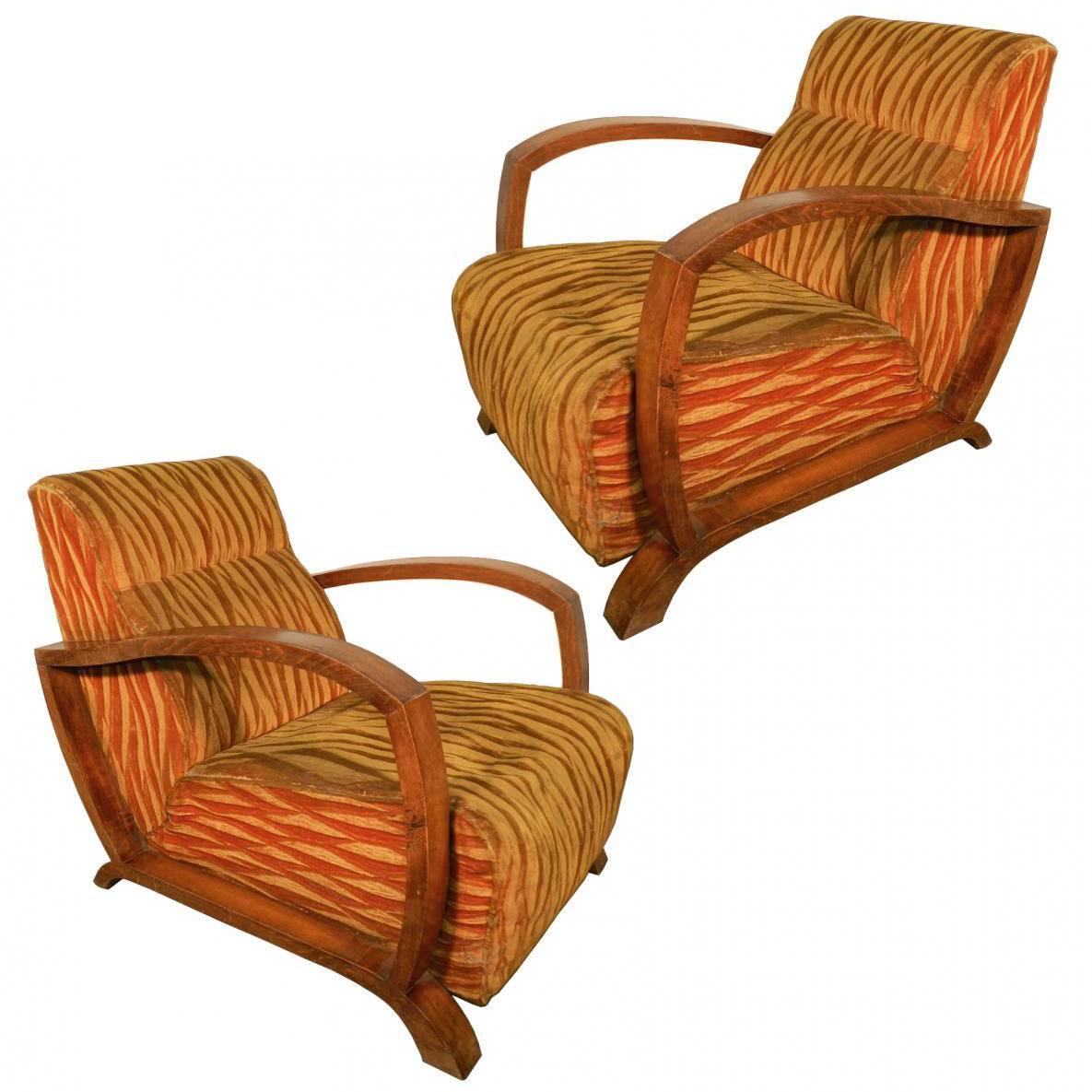 Pair of Art Deco Armchairs, circa 1930