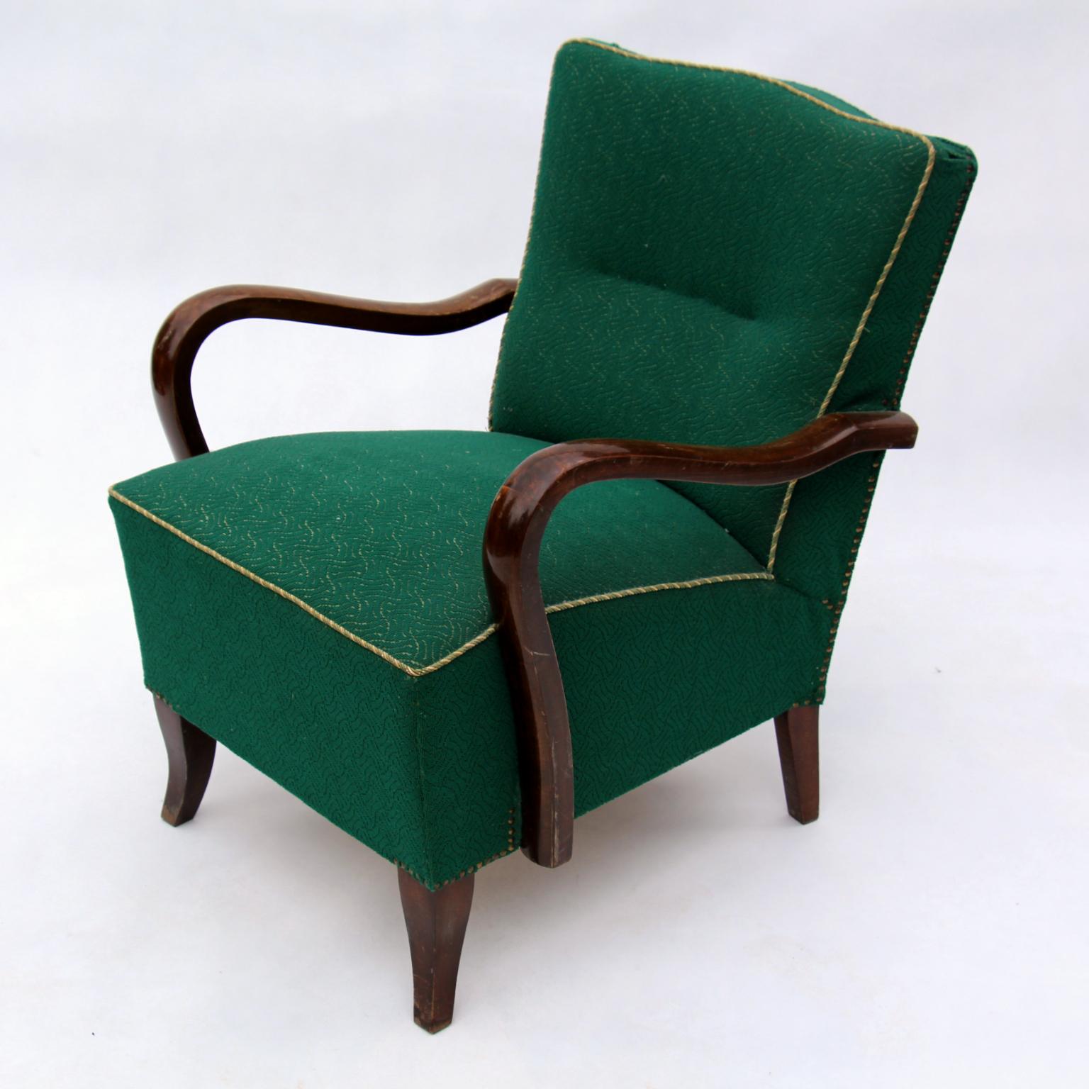Pair of Art Deco armchairs in good original condition.