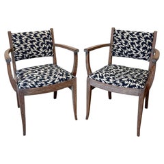 Pair of Art Deco Armchairs, De Coene Frères, Limed Oak, Belgium circa 1935