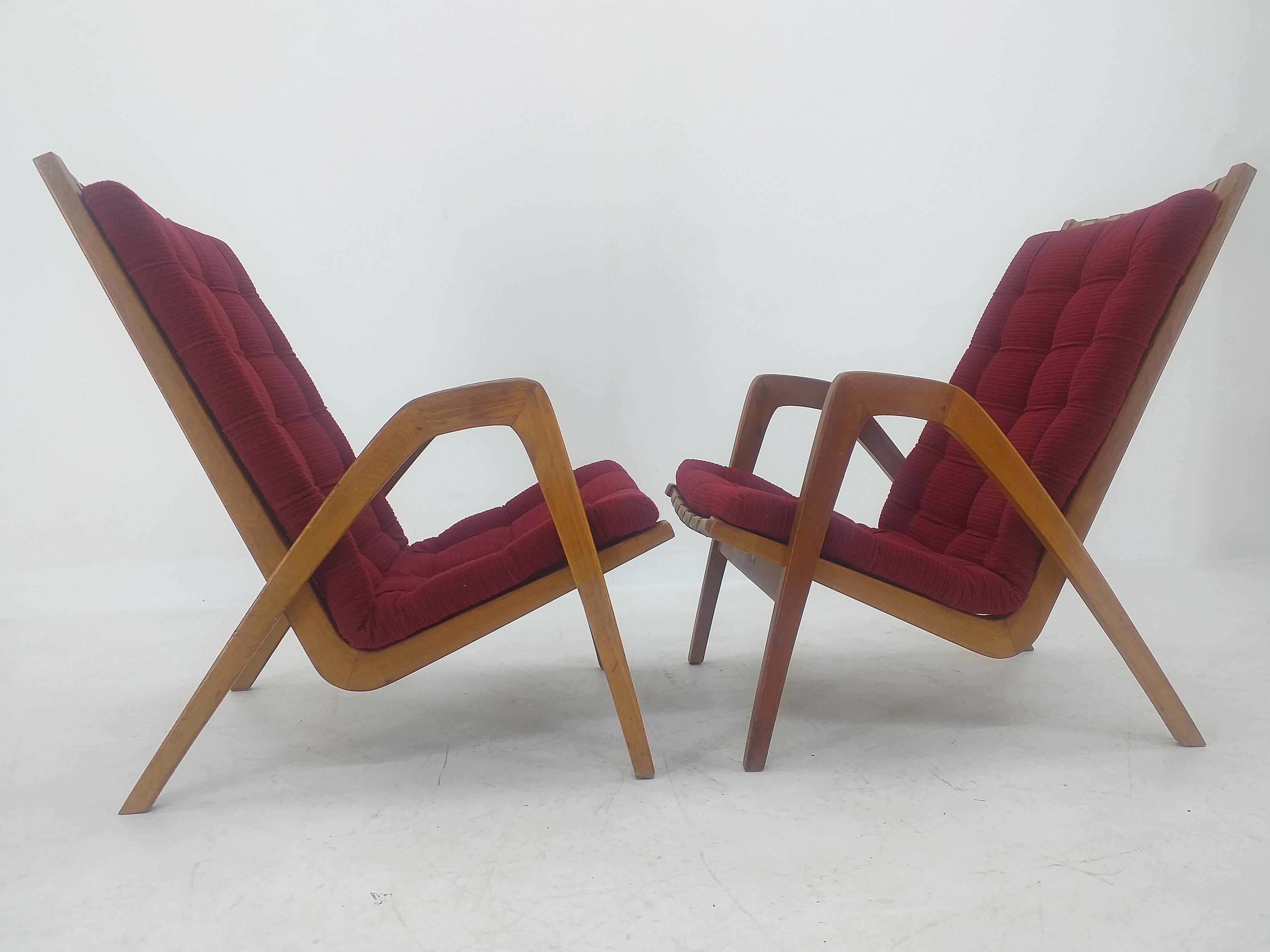 Pair of Art Deco Armchairs Designed by Jan Vanek, 1930s For Sale 5