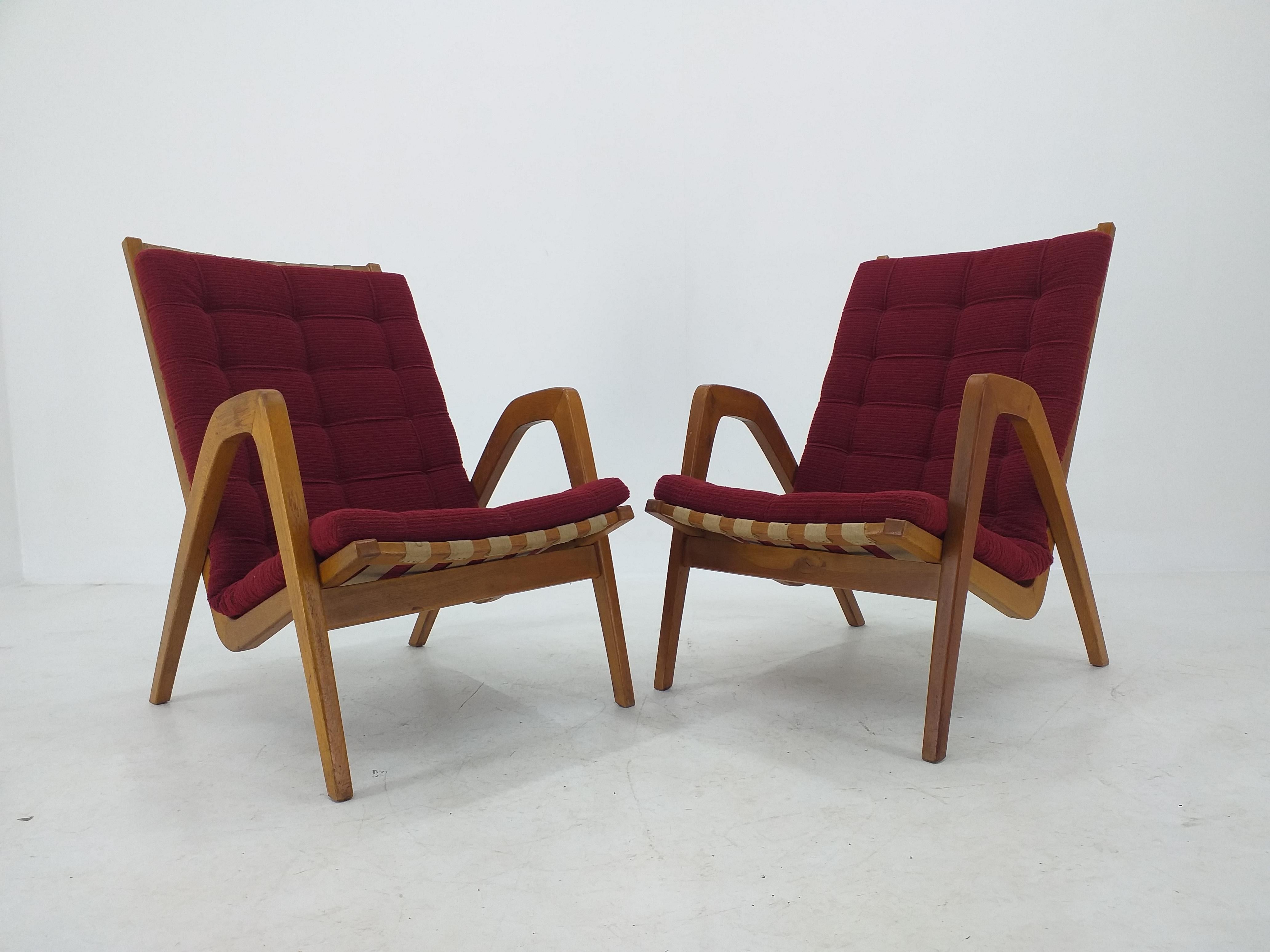 Pair of Art Deco Armchairs Designed by Jan Vanek, 1930s In Good Condition For Sale In Praha, CZ