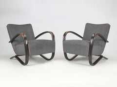 Pair of Art Deco Armchairs Designed by Jindrich Halabala  c 1930s Czechoslovakia