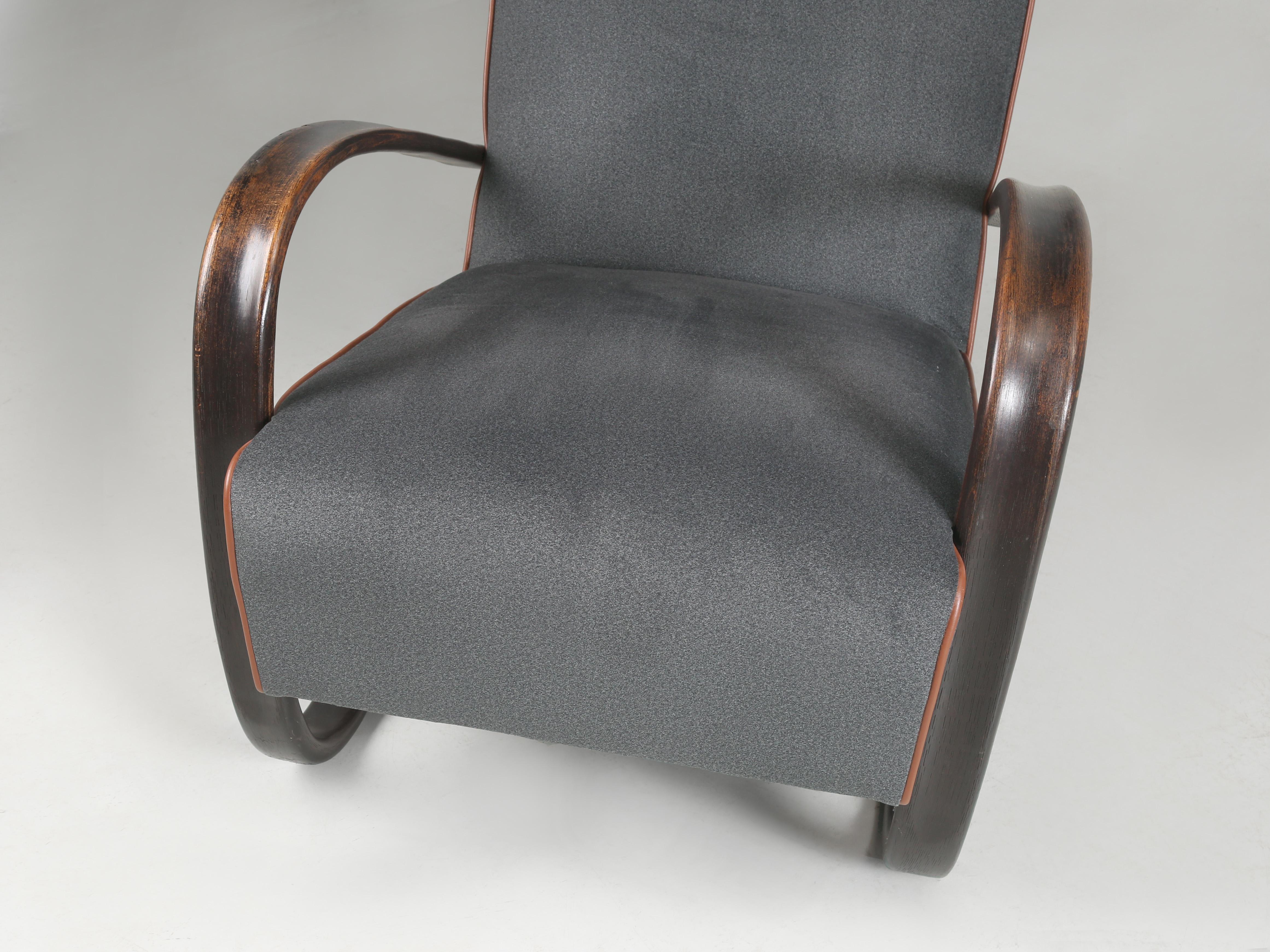 Paar Art-Deco-Sessel Entworfen von Jindrich Halabala  c 1930er Jahre Tschechoslowakei (Mitte des 20. Jahrhunderts) im Angebot