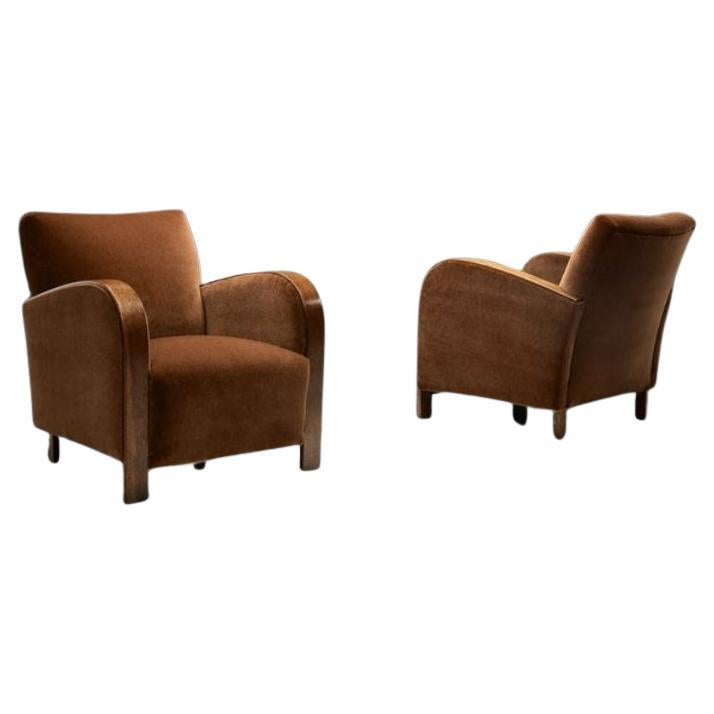 Pair of Art Deco Armchairs, Europe First half of the 20th Century
