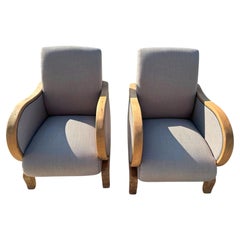 Paire de fauteuils Art déco, en tissu, France, années 1930